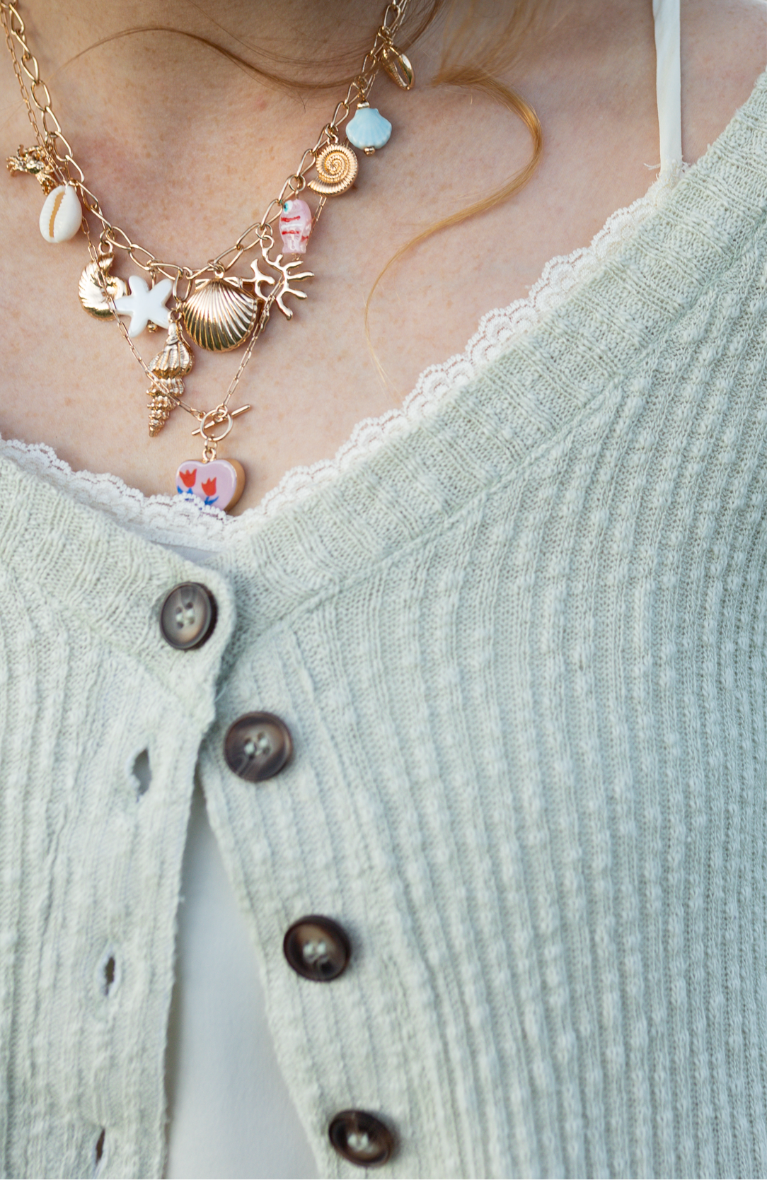 cousins beach charm necklace