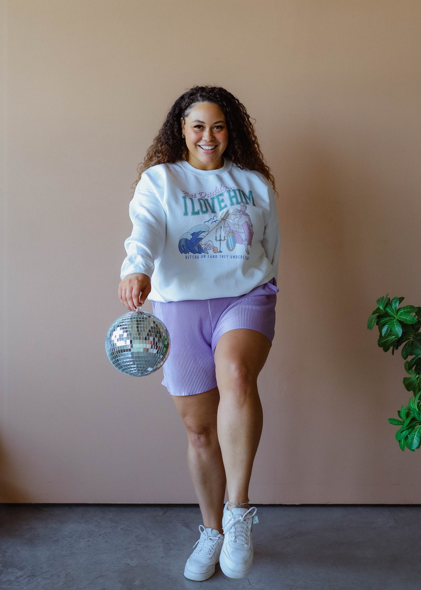 mermaid sea shorts in lilac
