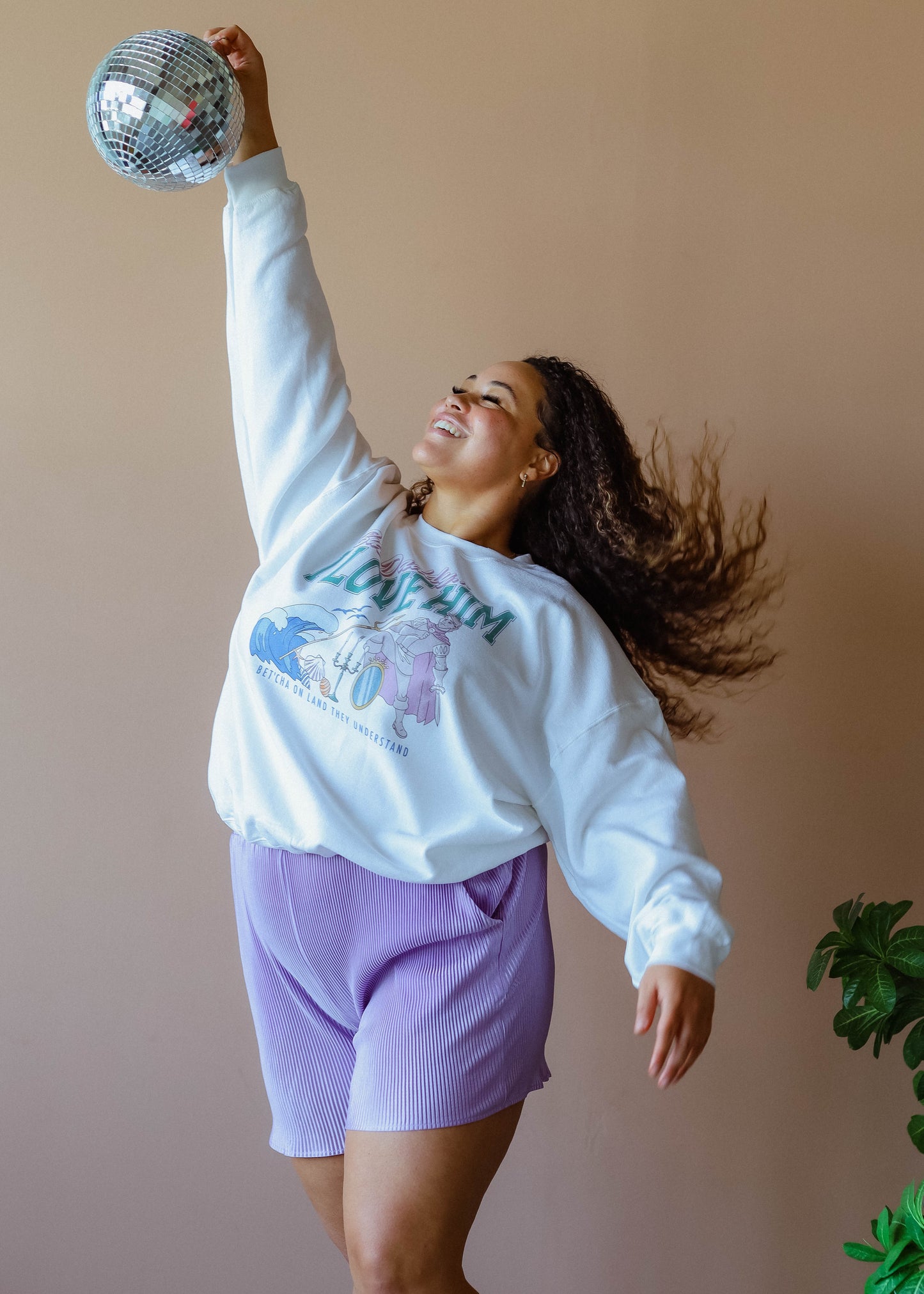 mermaid sea shorts in lilac