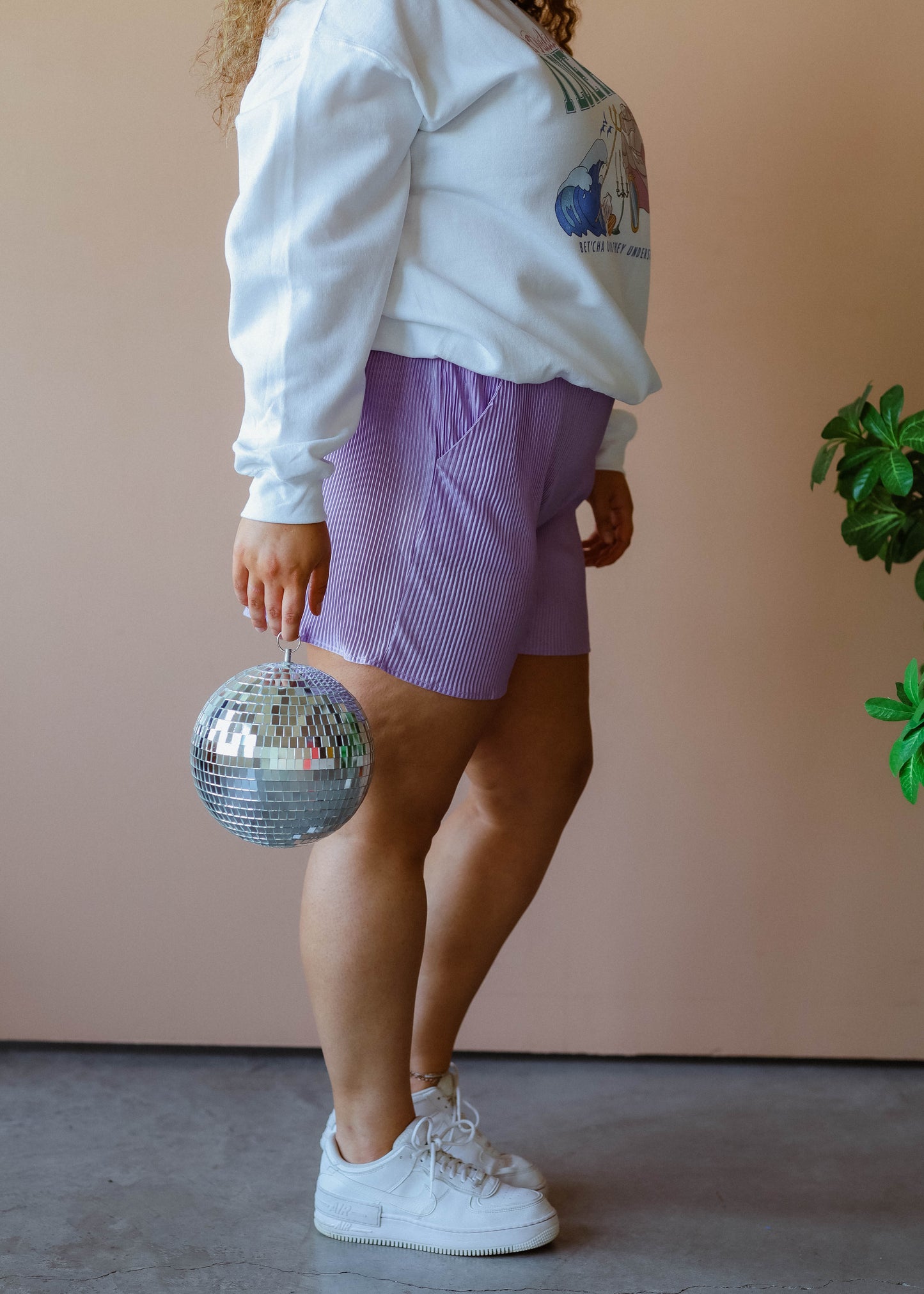 mermaid sea shorts in lilac