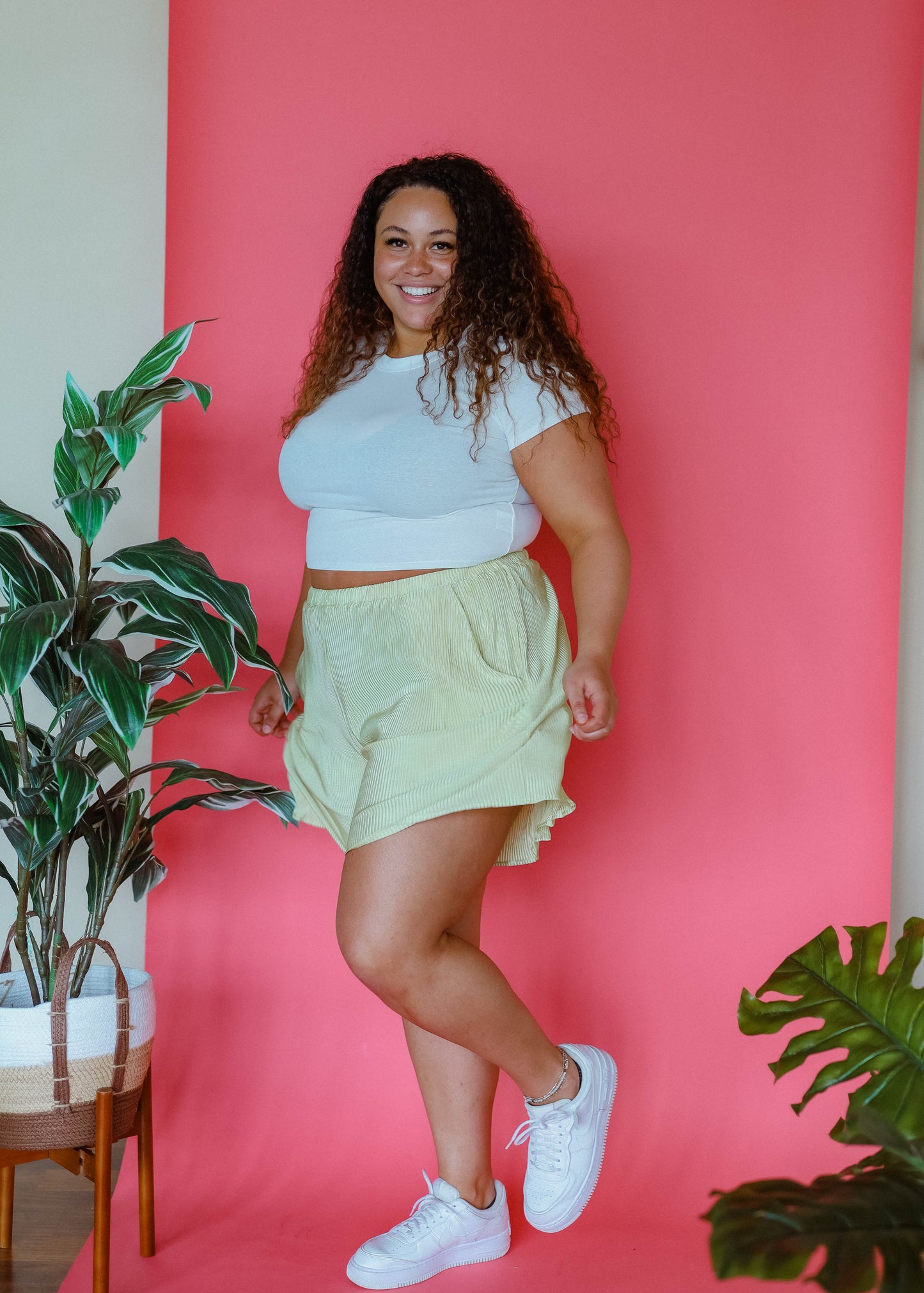 mermaid sea shorts in lime