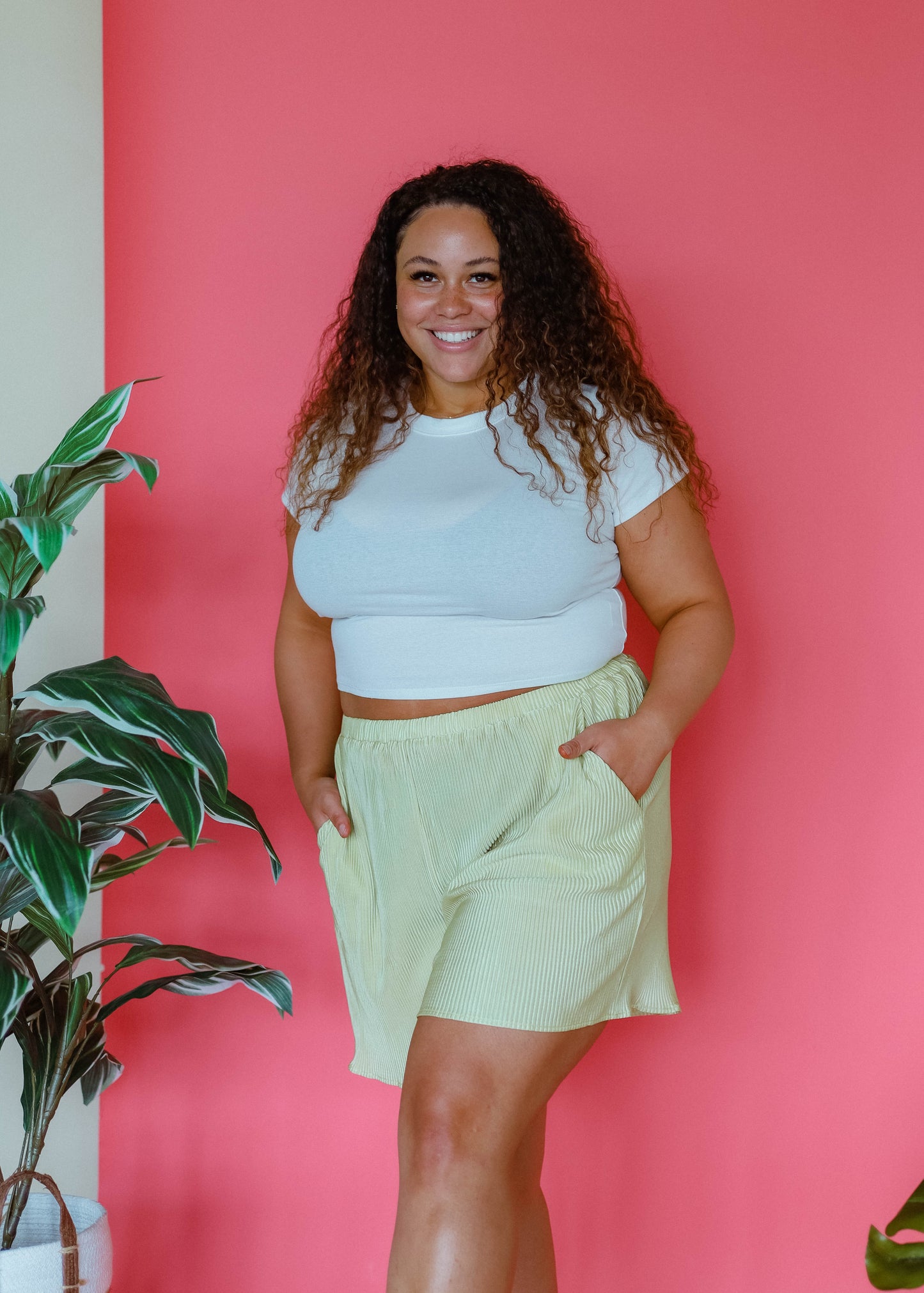 mermaid sea shorts in lime