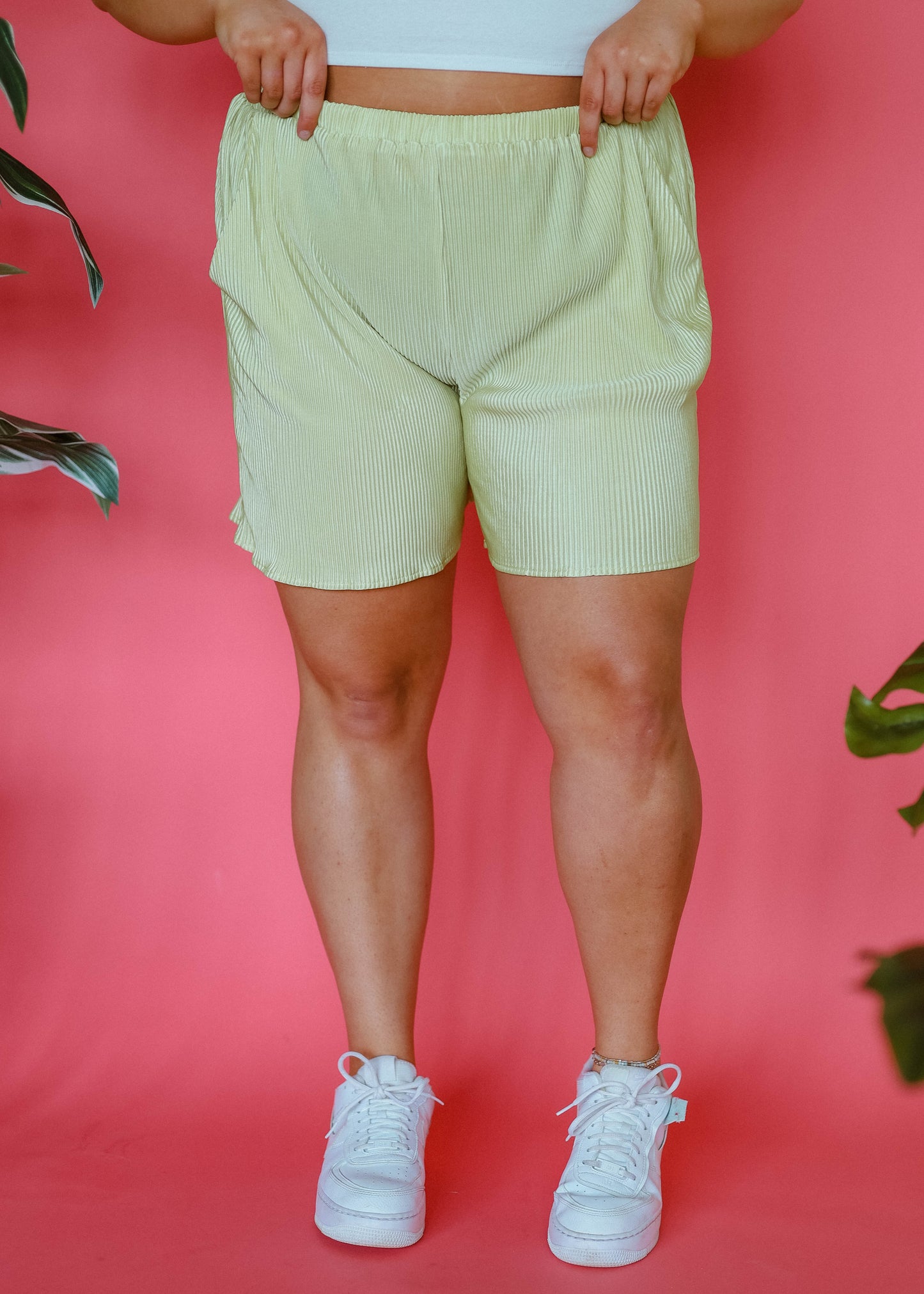 mermaid sea shorts in lime