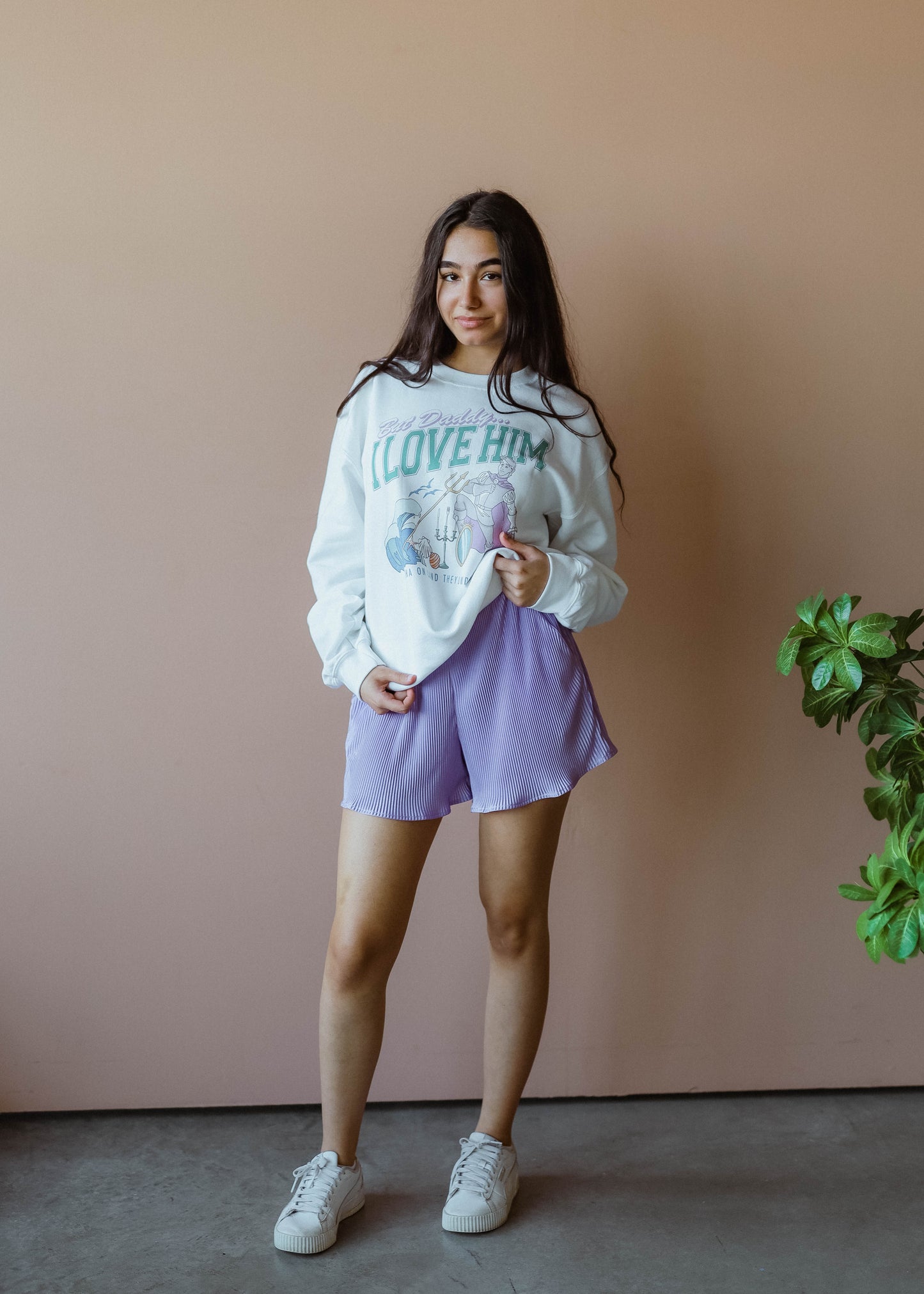 mermaid sea shorts in lilac