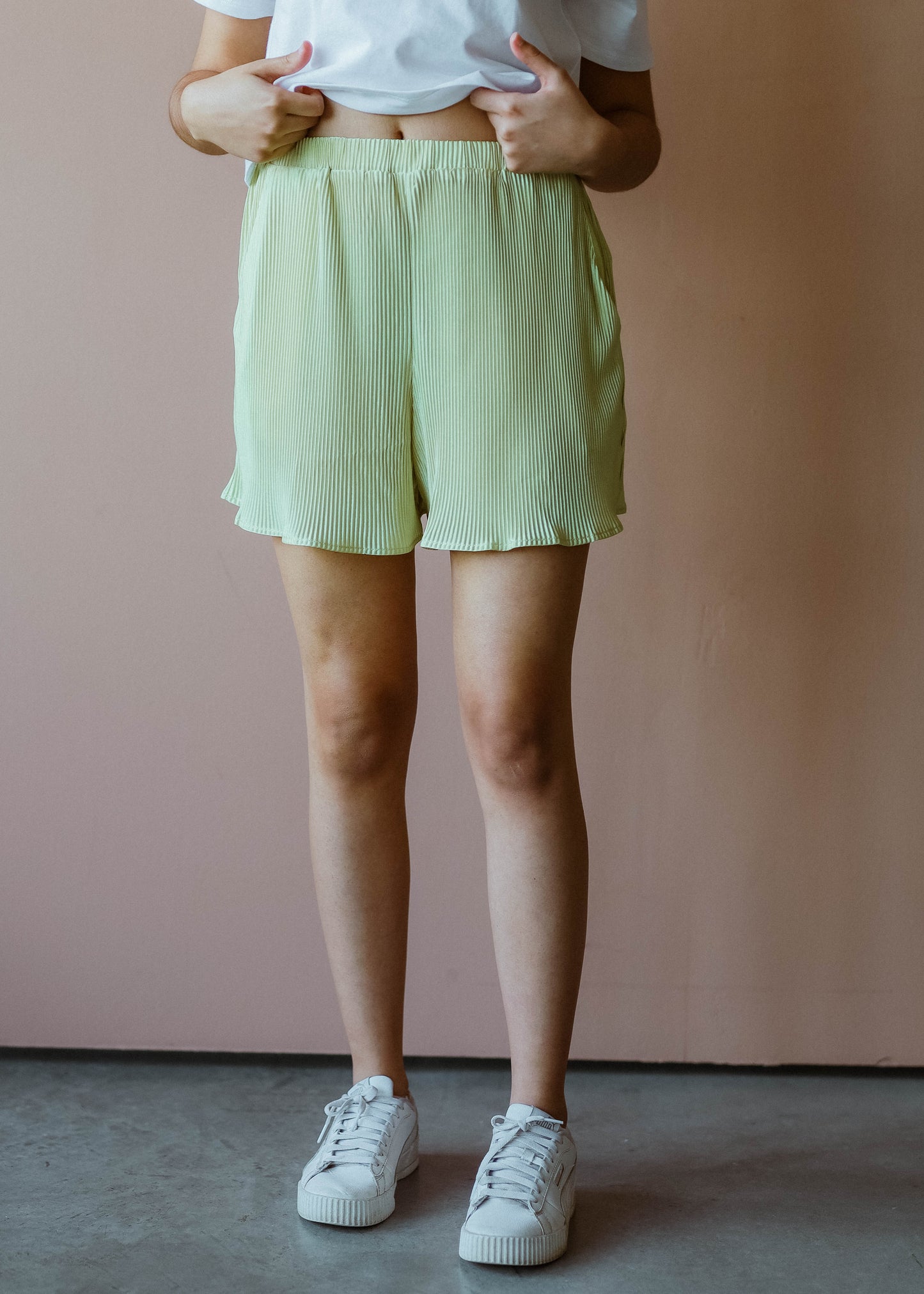 mermaid sea shorts in lime