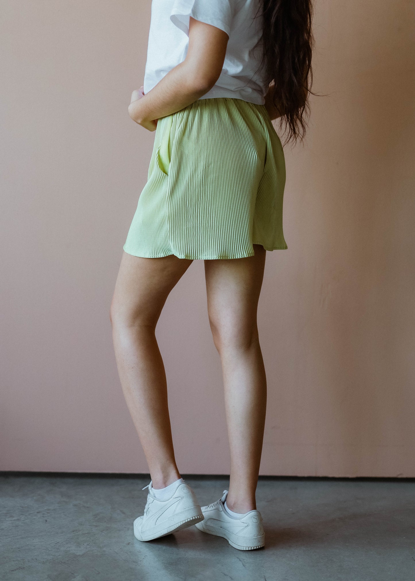 mermaid sea shorts in lime