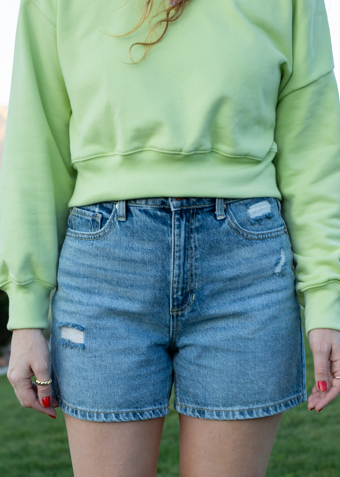 sun dazed denim shorts