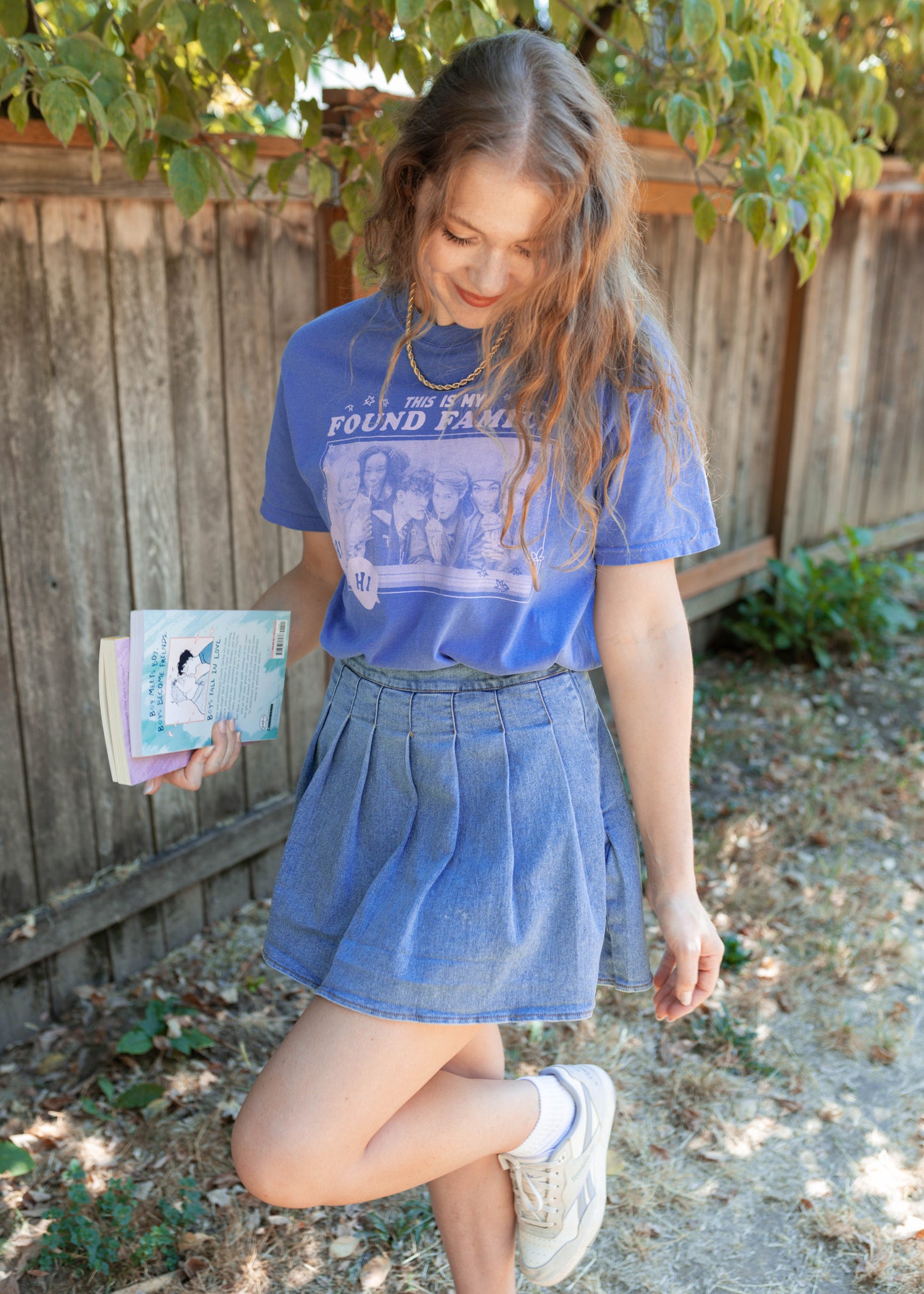 found family heartstopper tee in periwinkle