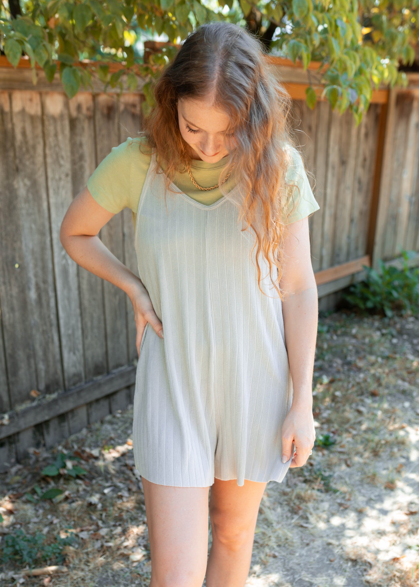 snowy owl romper in silver