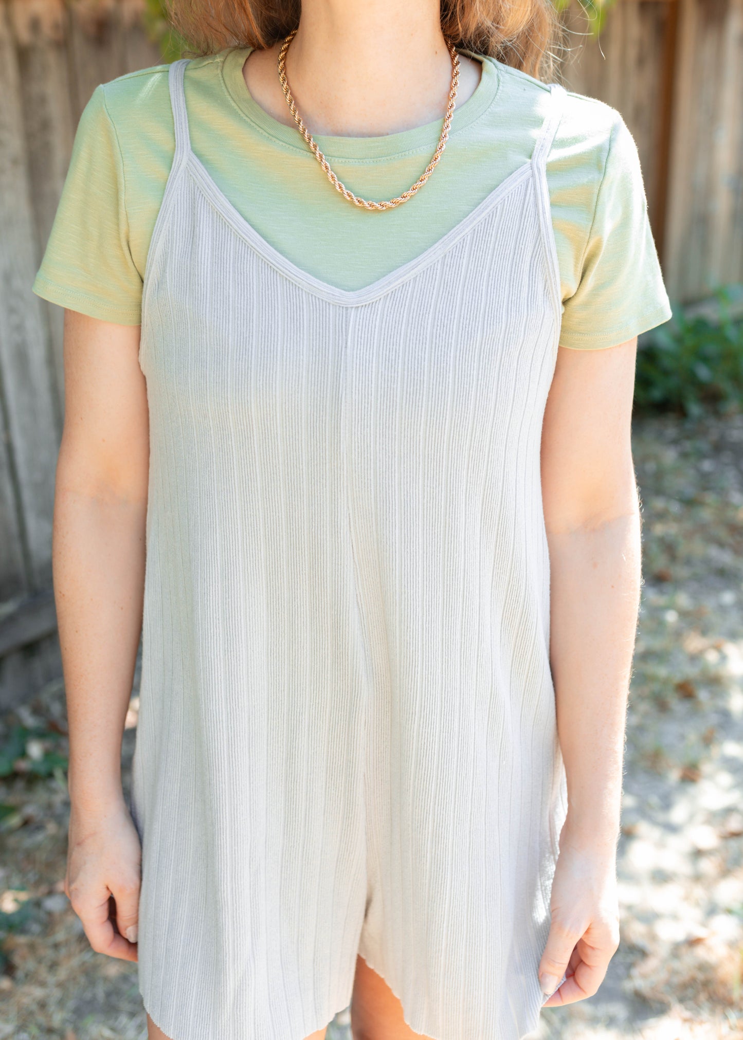 snowy owl romper in silver