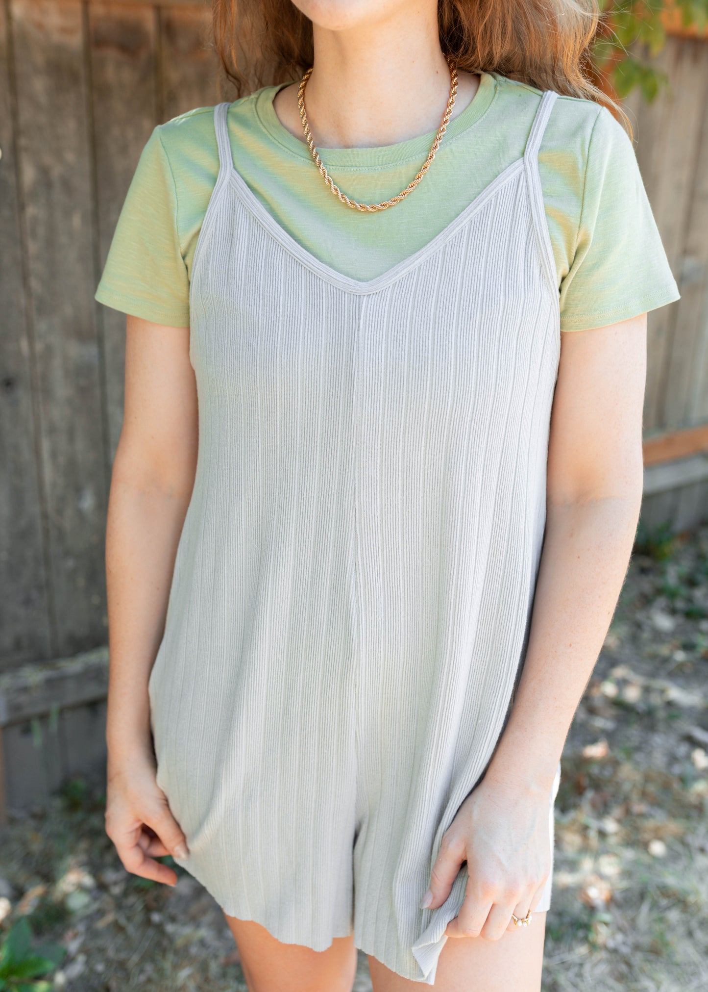 snowy owl romper in silver