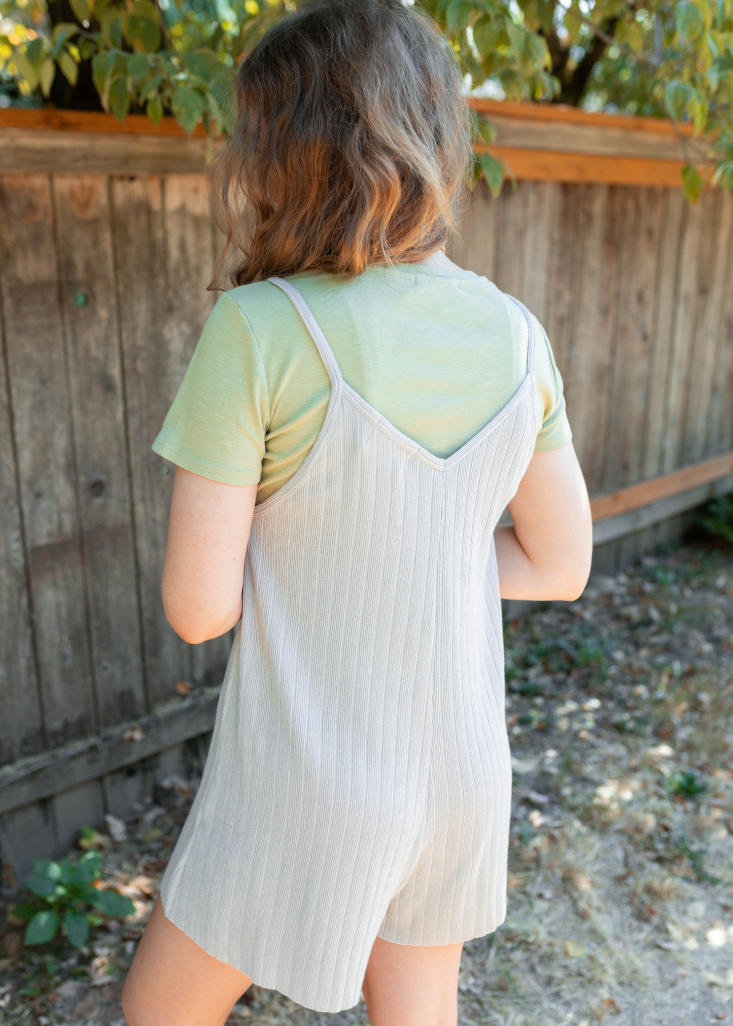 snowy owl romper in silver