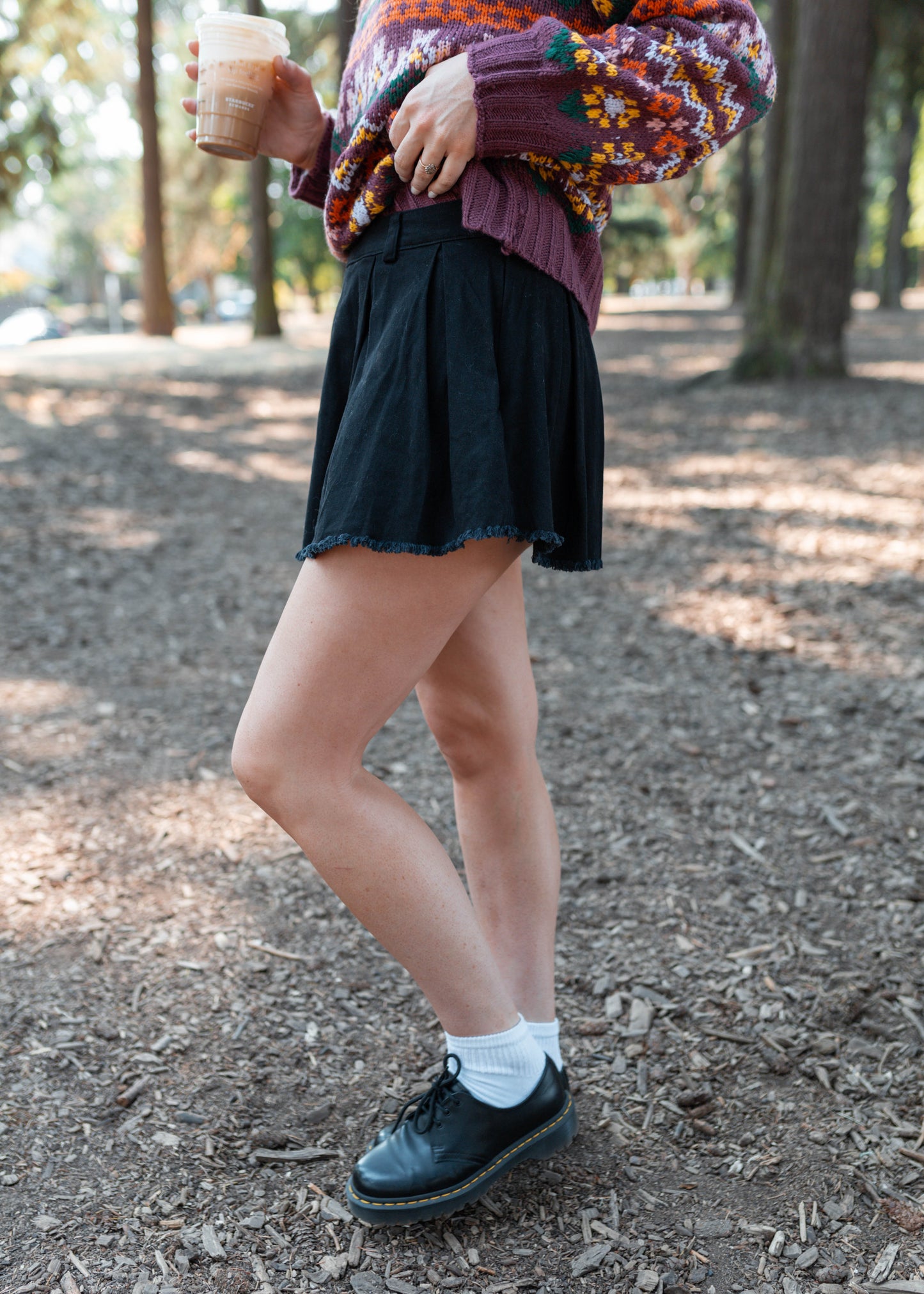 the knight bus skort in black