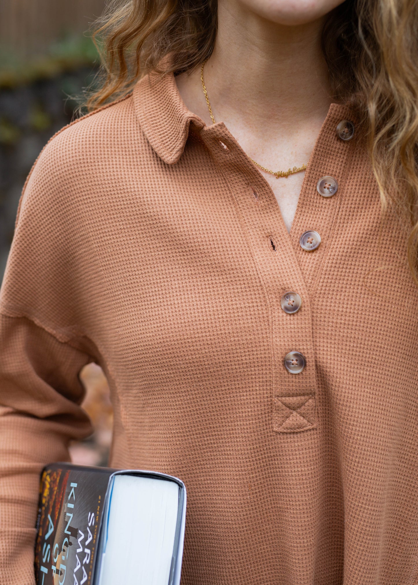 bookstore date dress in pumpkin spice