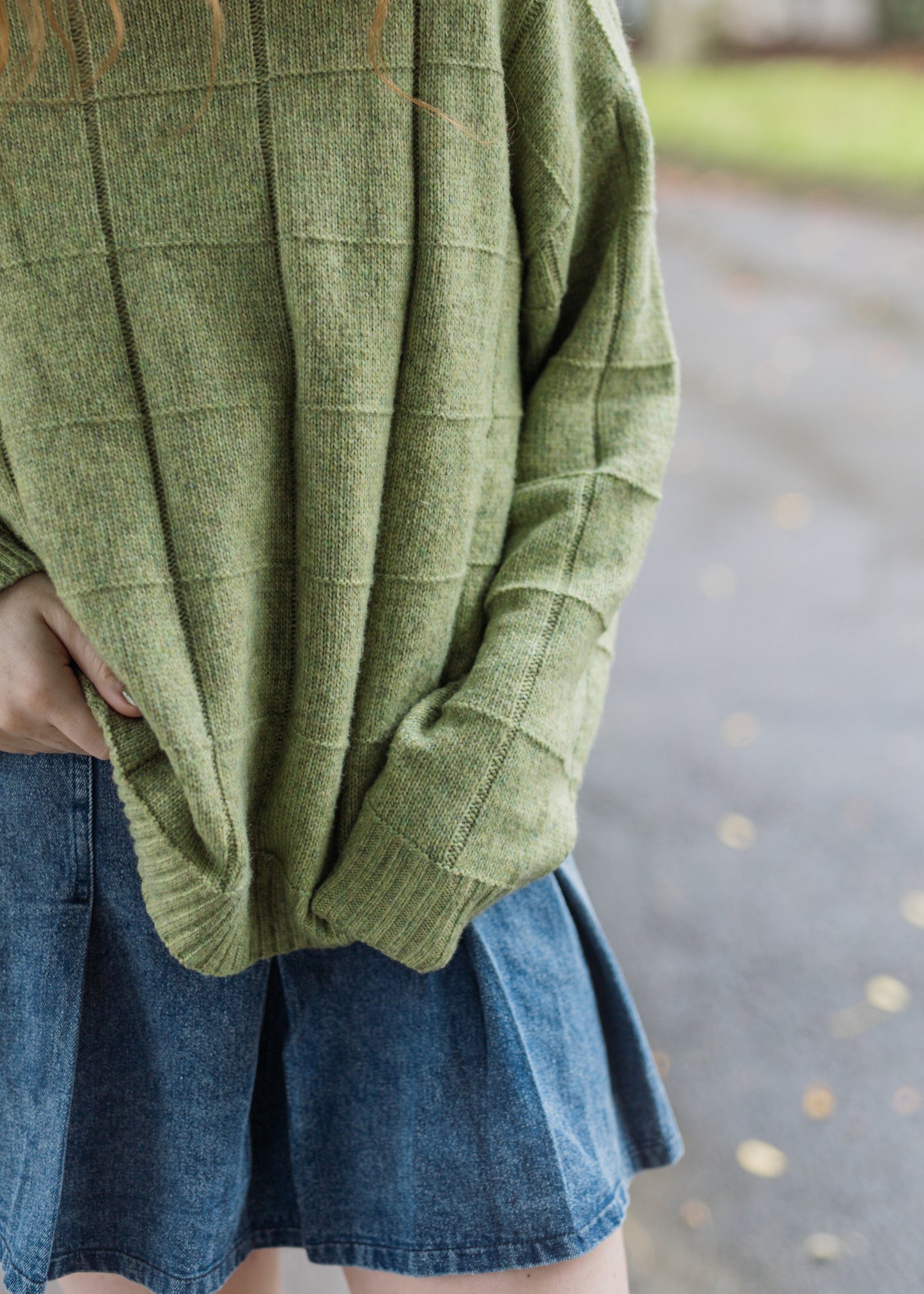 fantasy fall sweater in matcha