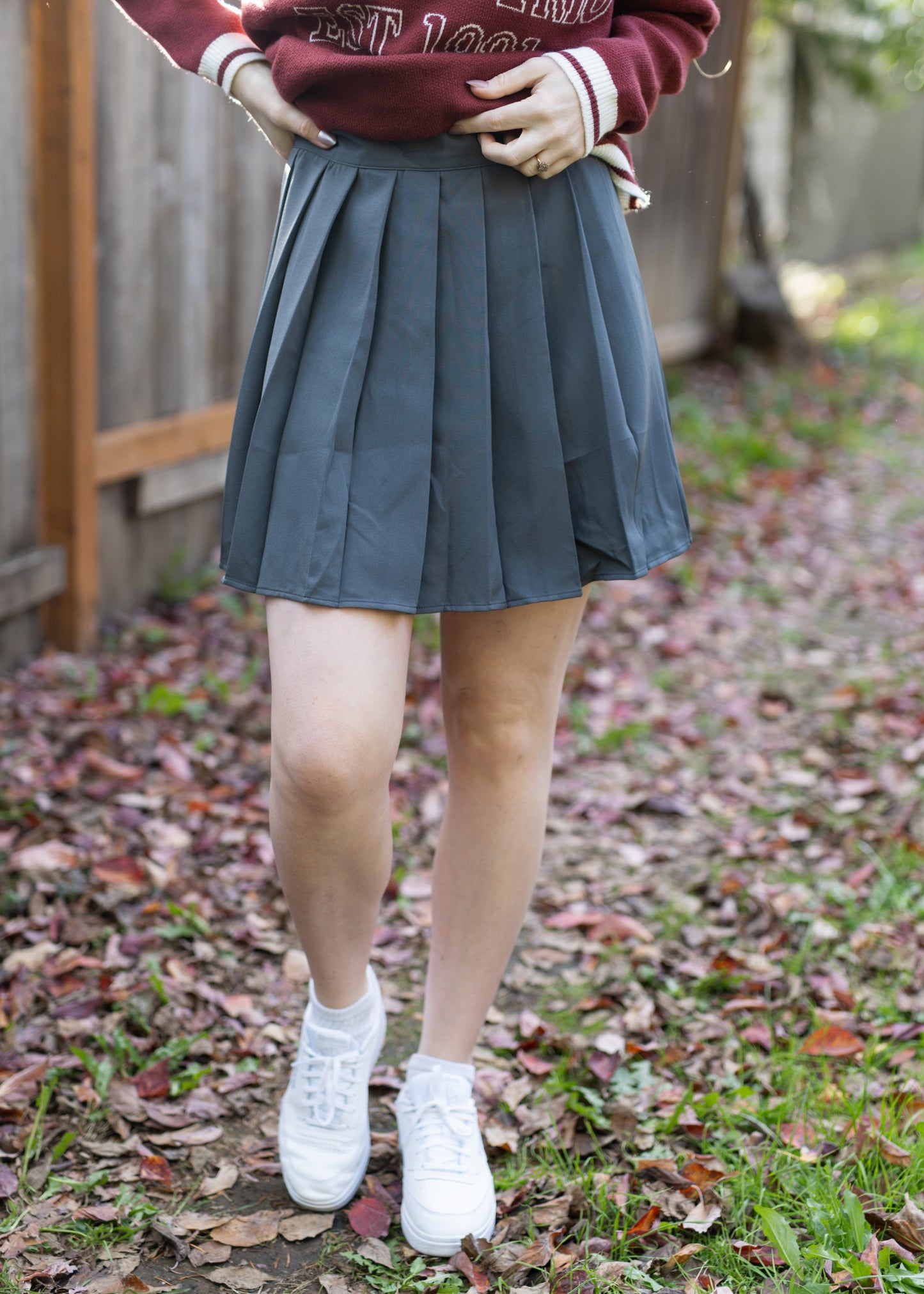 say don't go skirt in charcoal mop