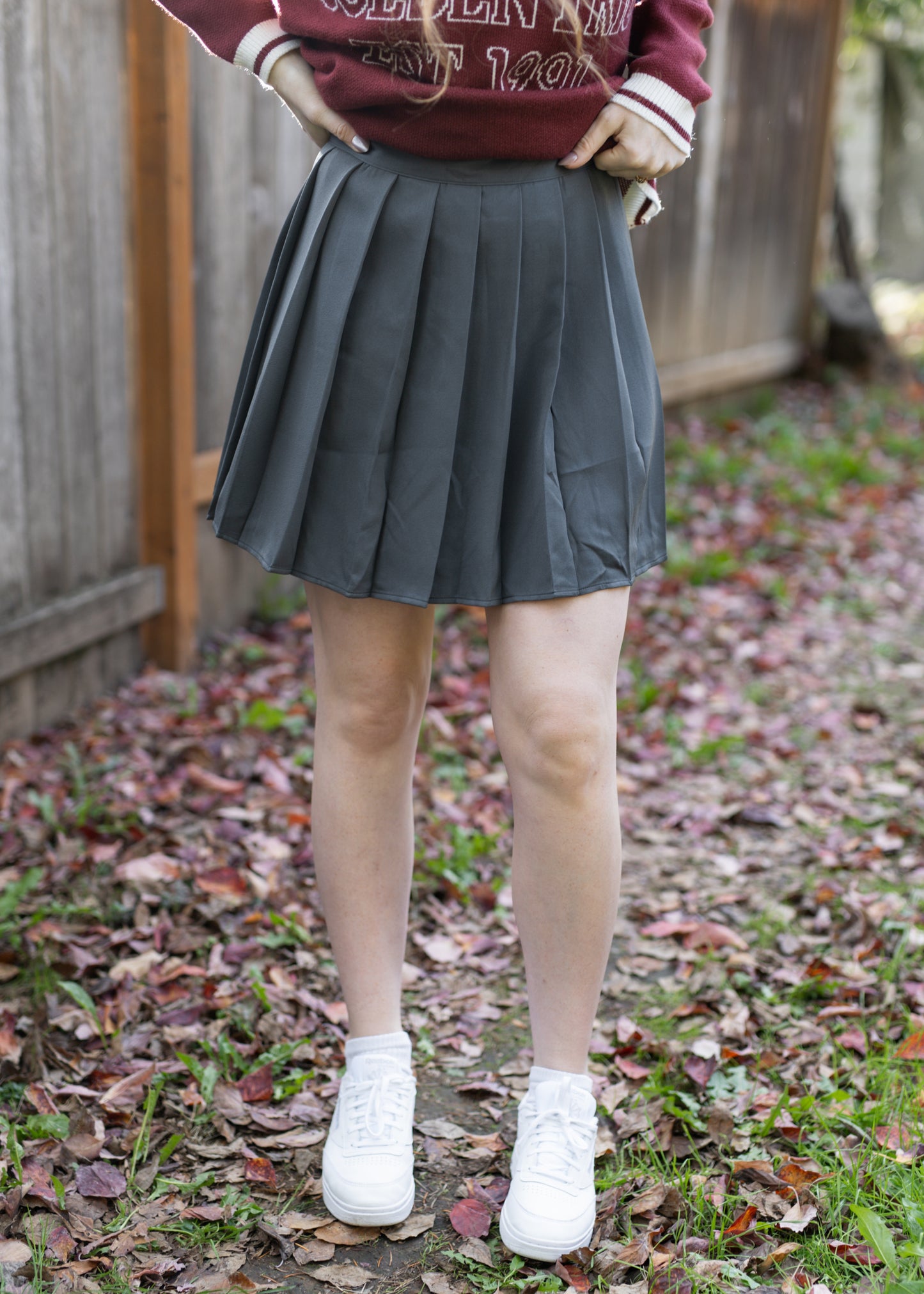 say don't go skirt in charcoal mop