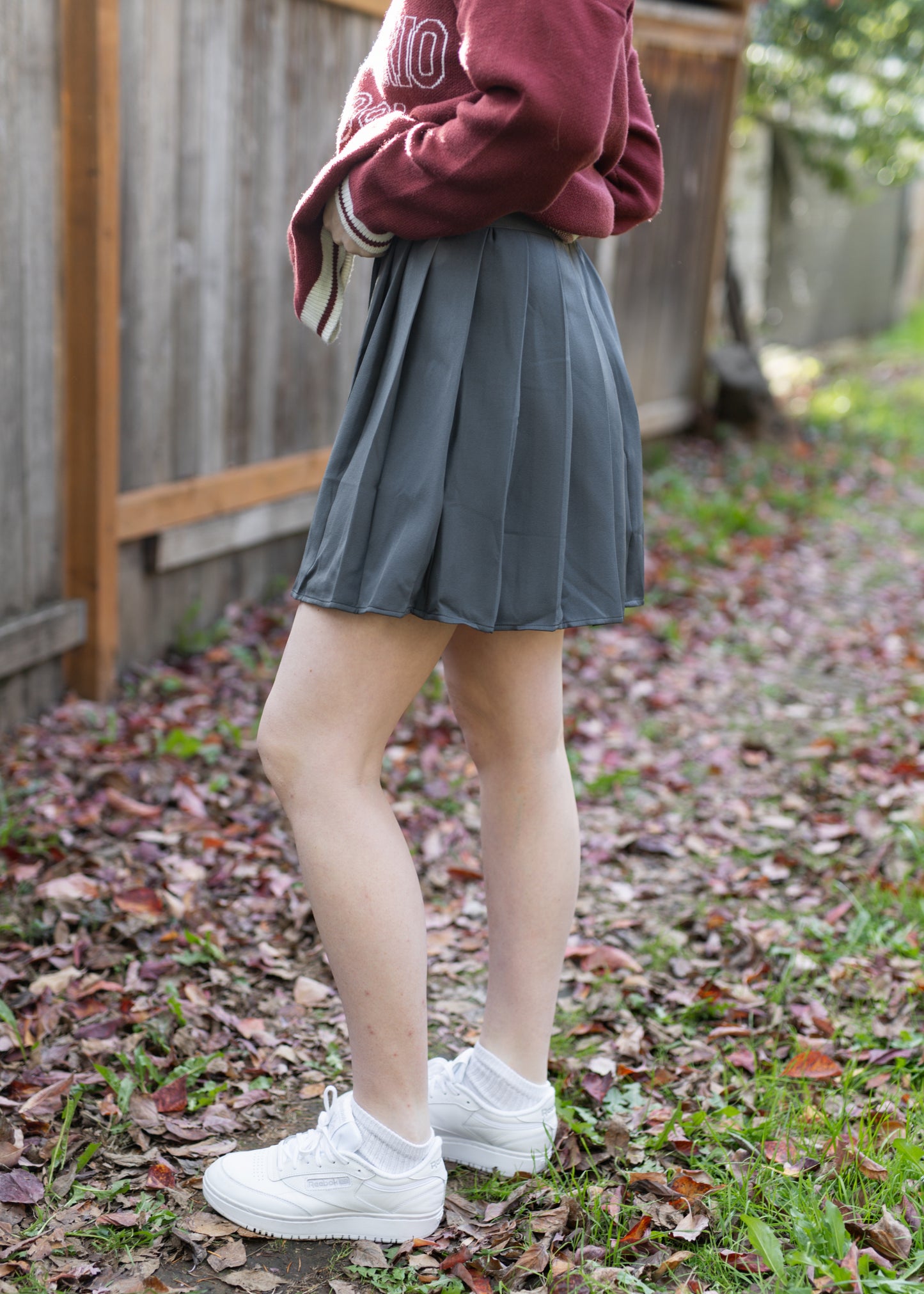 say don't go skirt in charcoal mop