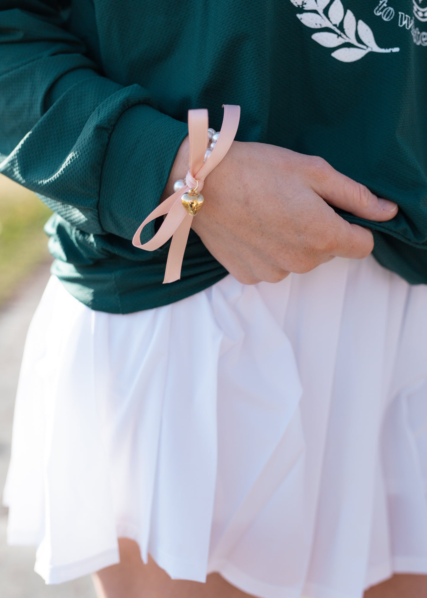 pearls & ribbons bracelet / scrunchie