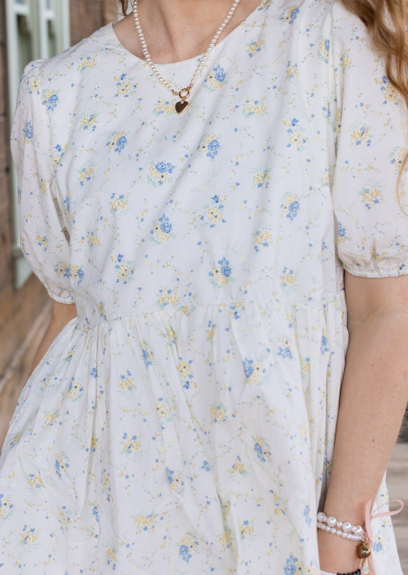 regency girl spring floral dress