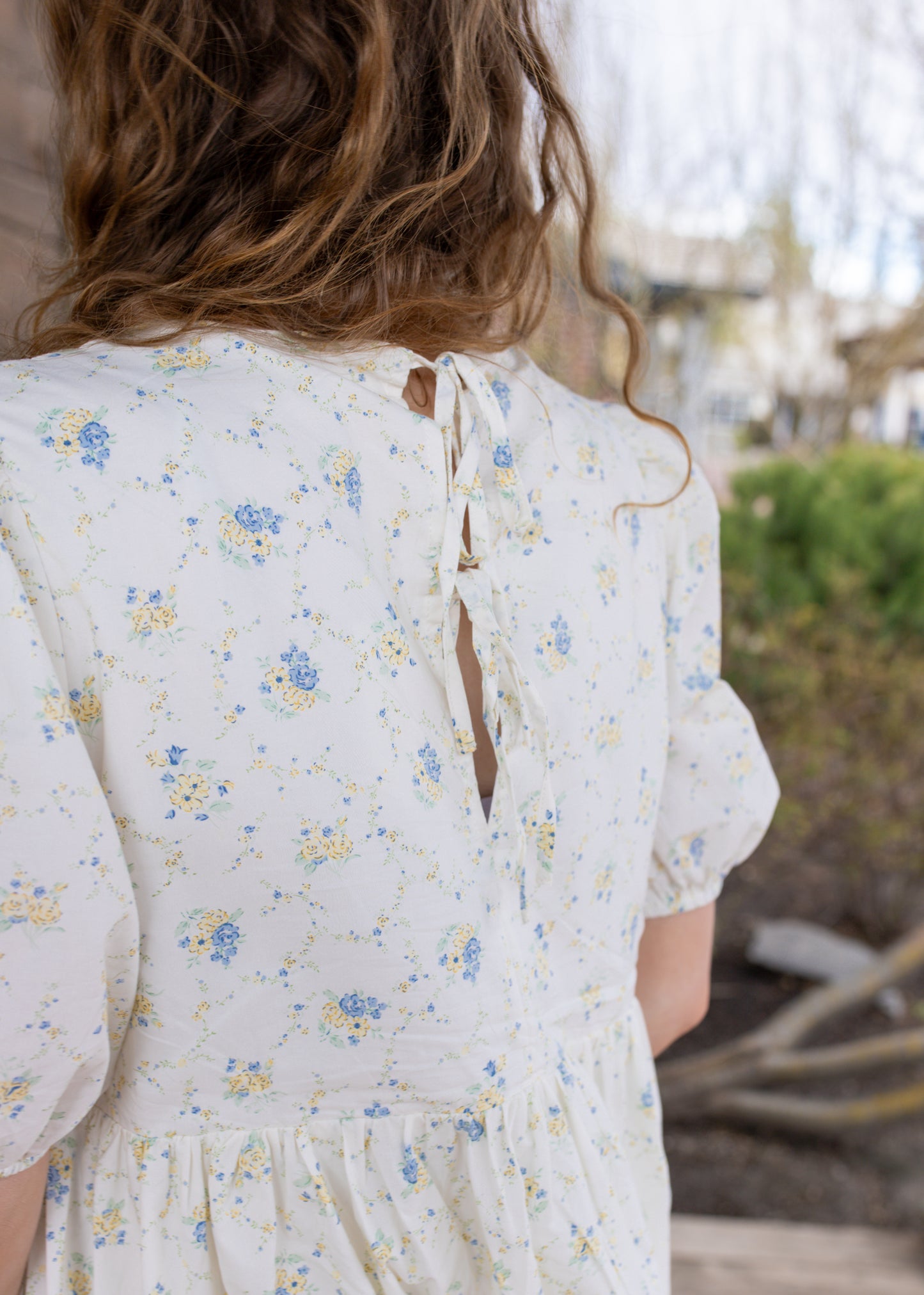 regency girl spring floral dress