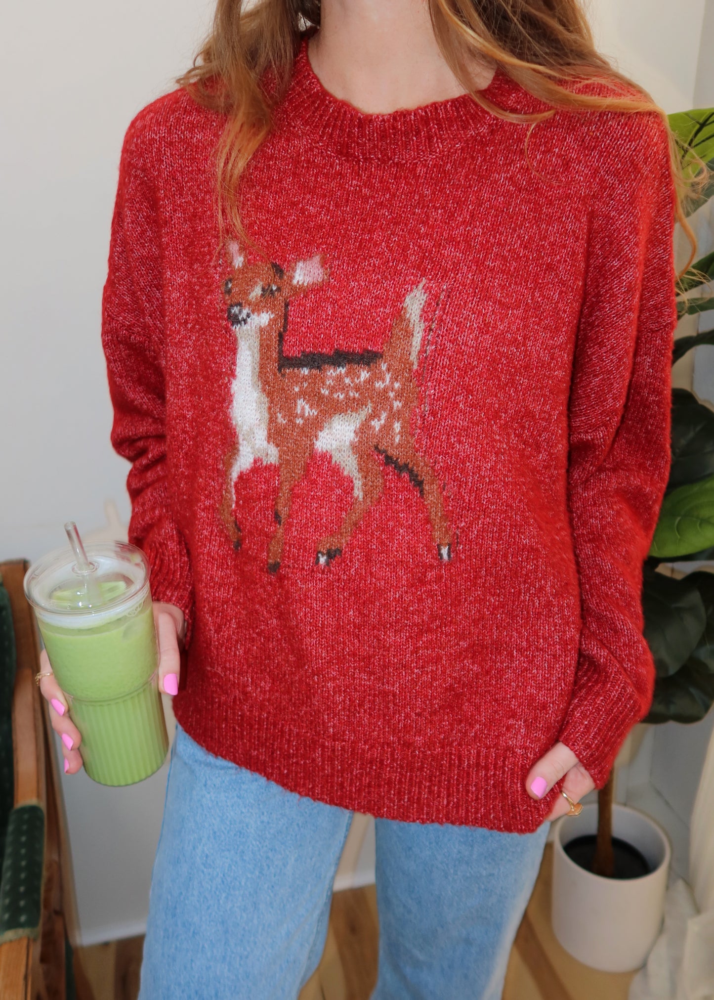 deer reader sweater