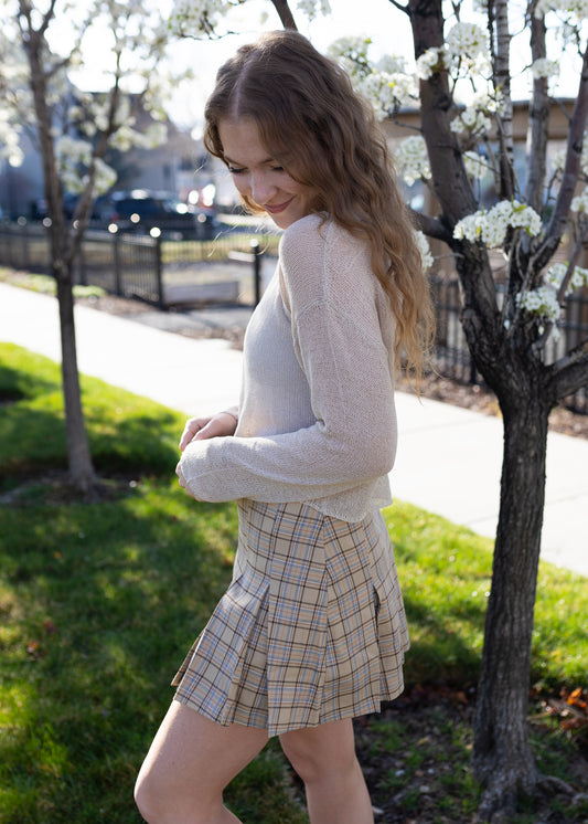 love & poetry cropped knit