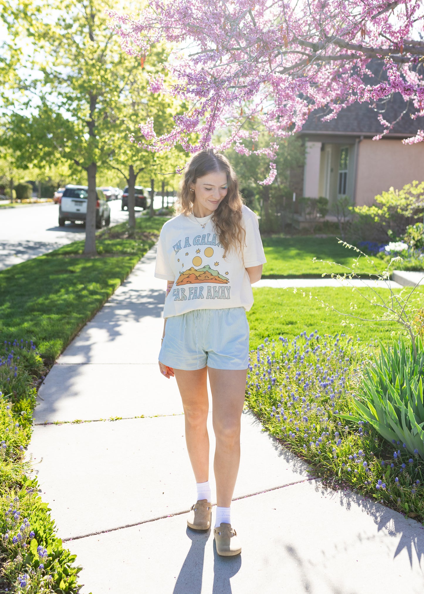 a galaxy far, far away tee in ivory