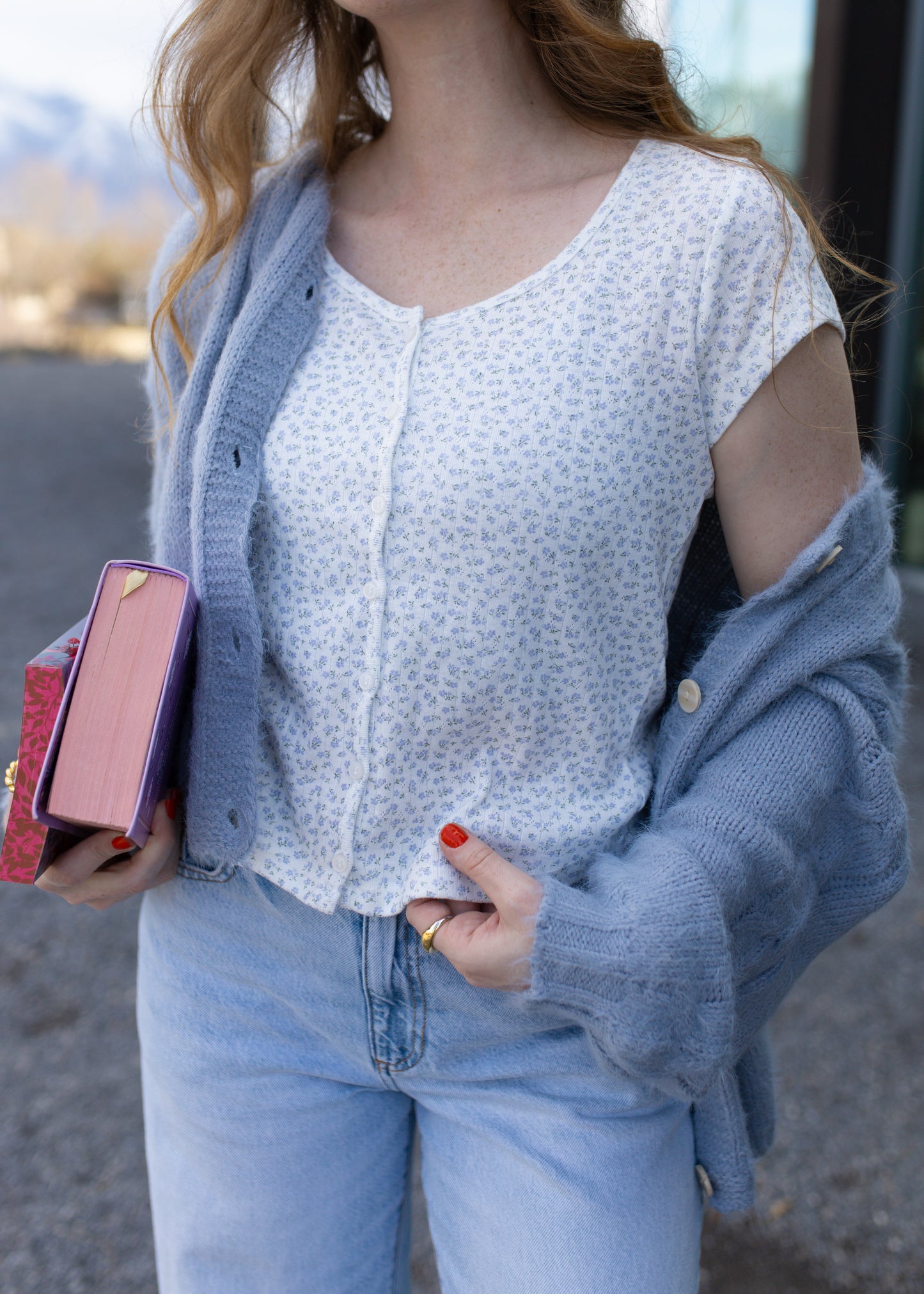 love story top in lavender