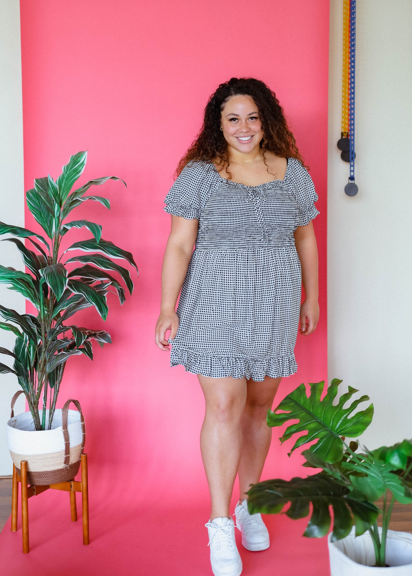 go the distance gingham dress