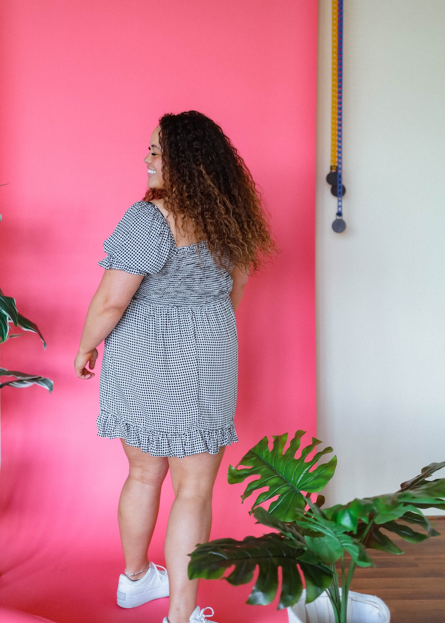 go the distance gingham dress