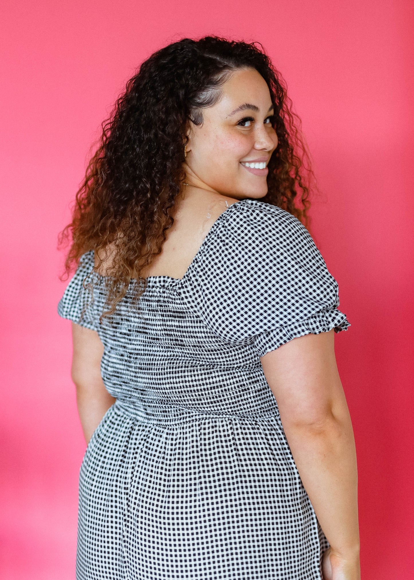 go the distance gingham dress