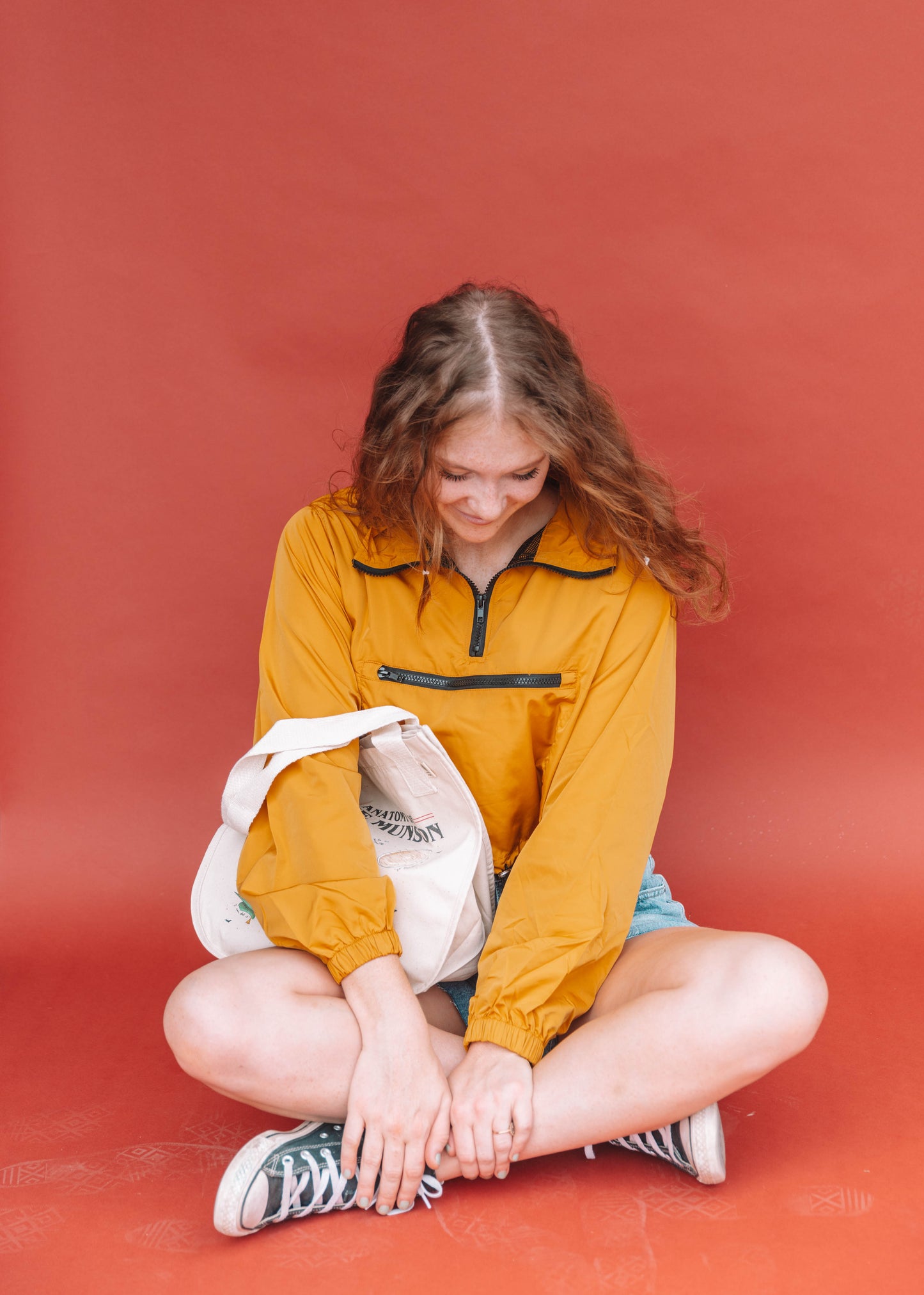 this is my year windbreaker in mustard