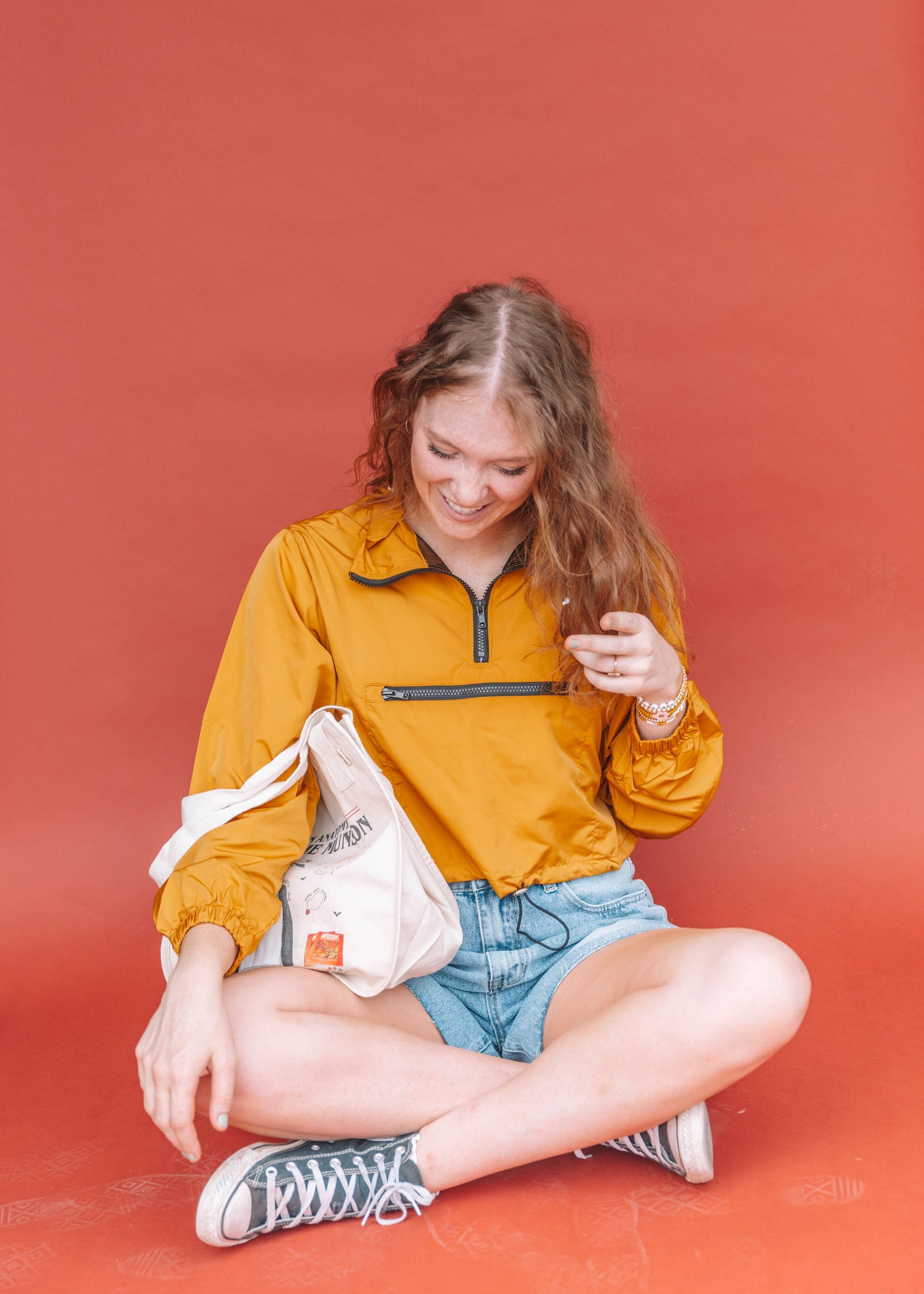 this is my year windbreaker in mustard