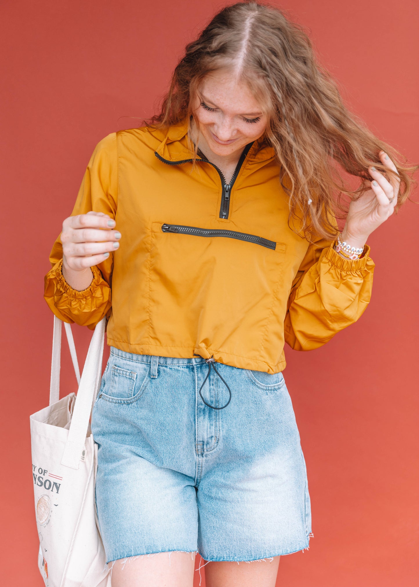 this is my year windbreaker in mustard