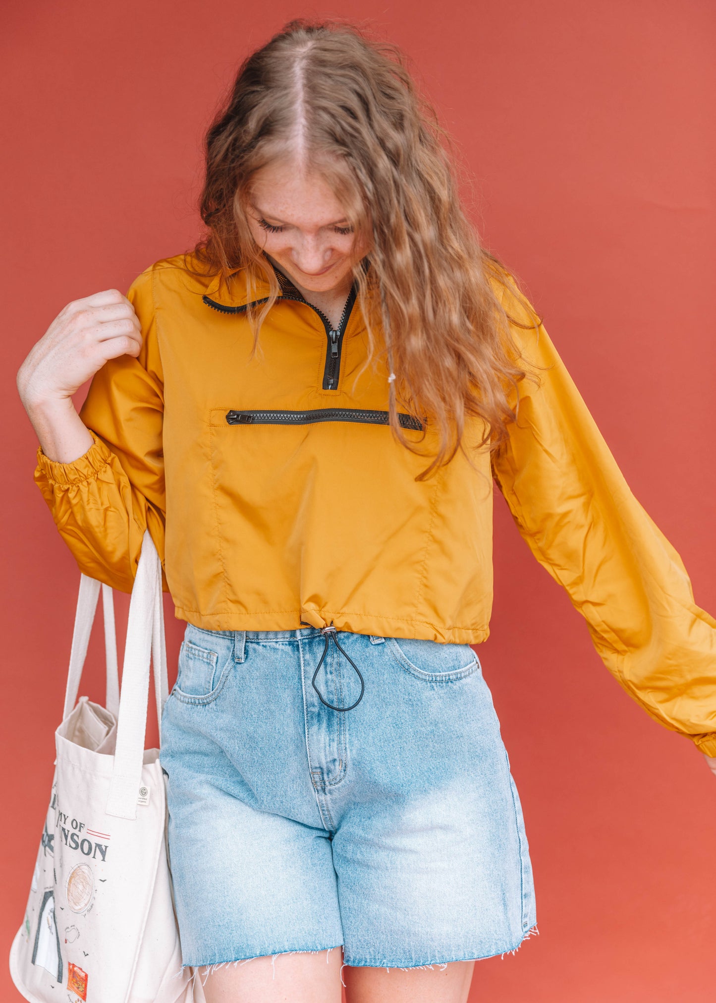 this is my year windbreaker in mustard