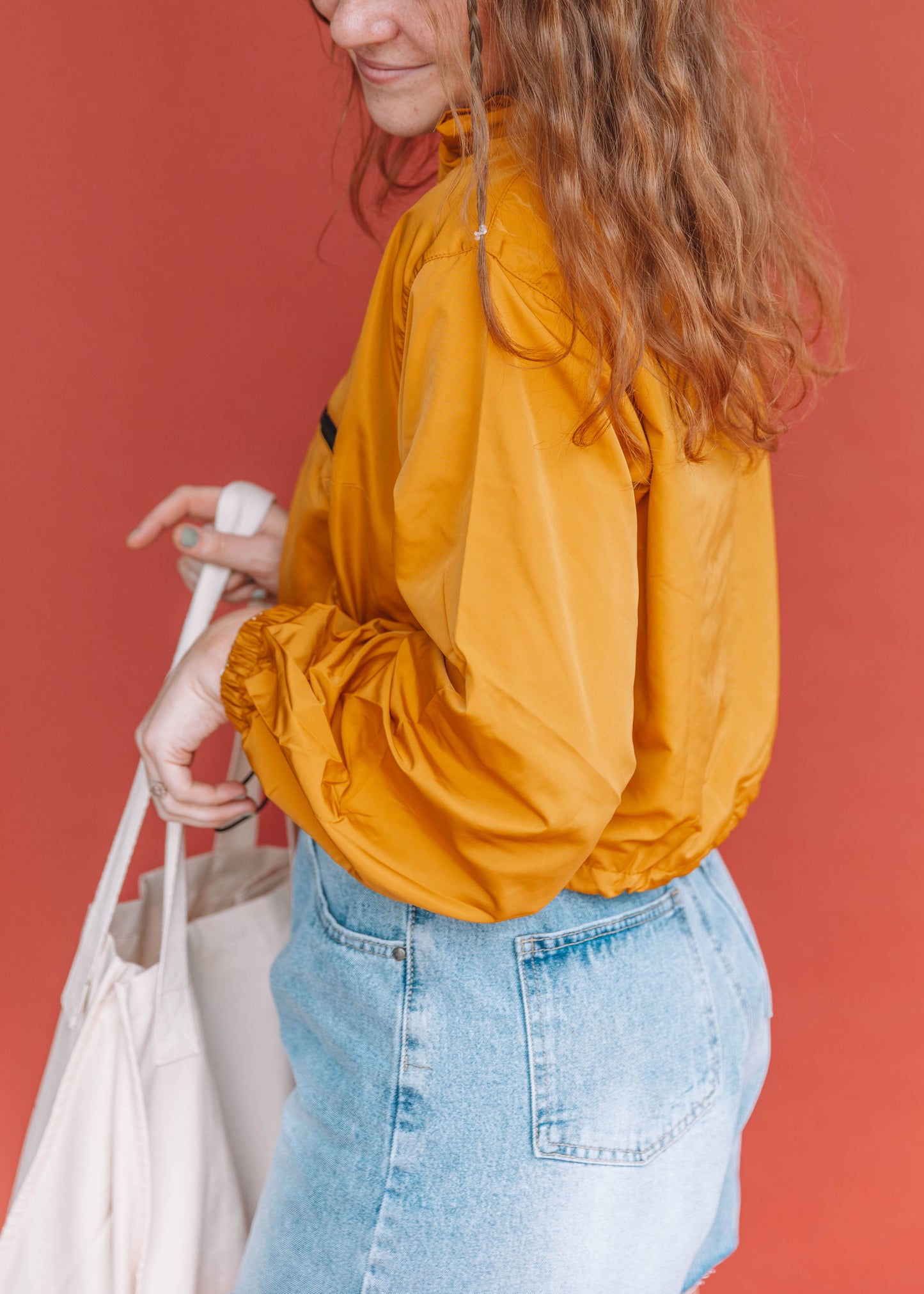 this is my year windbreaker in mustard