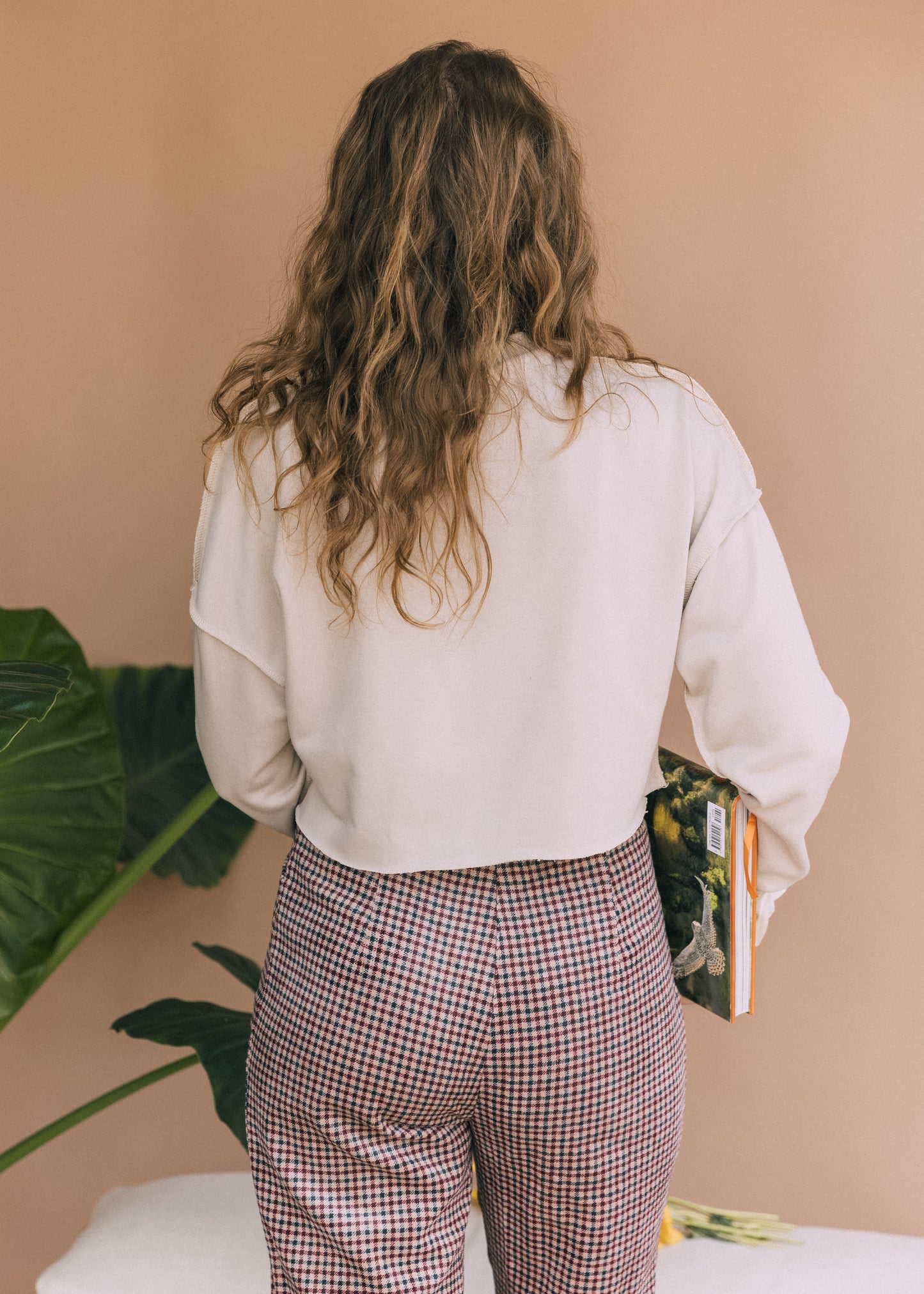 ginny's cropped sweater in oat