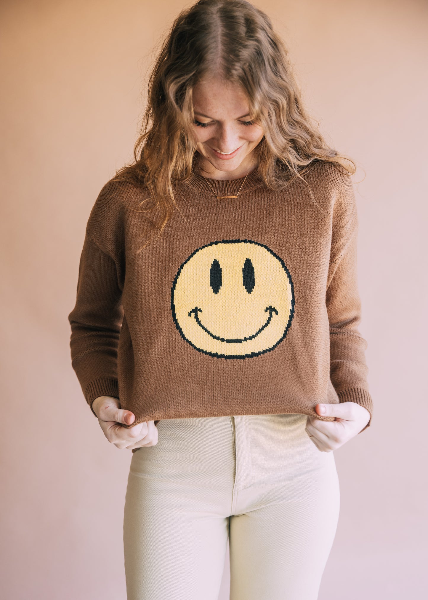 mischief managed sweater in chocolate