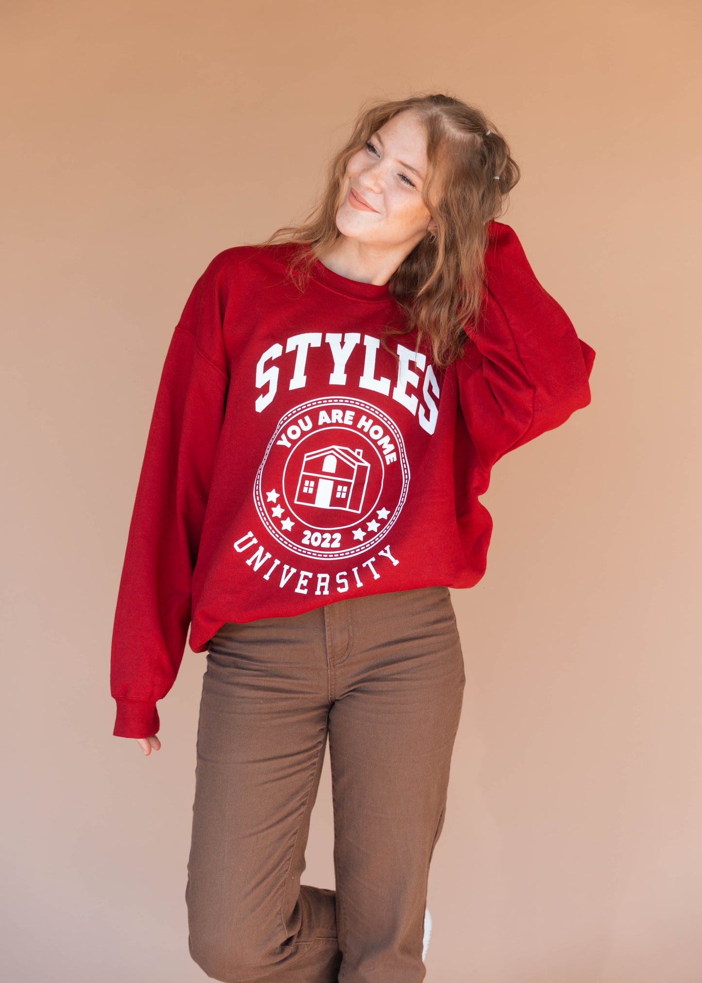 styles university crewneck