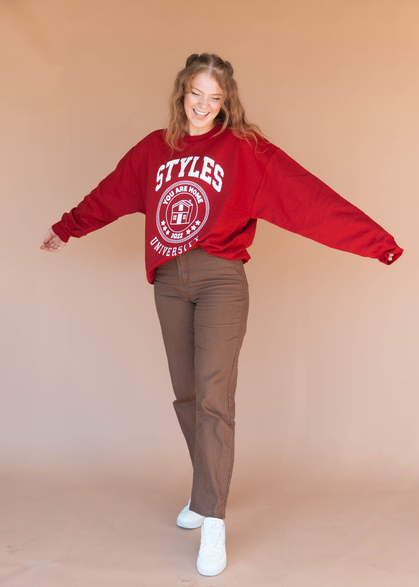 styles university crewneck