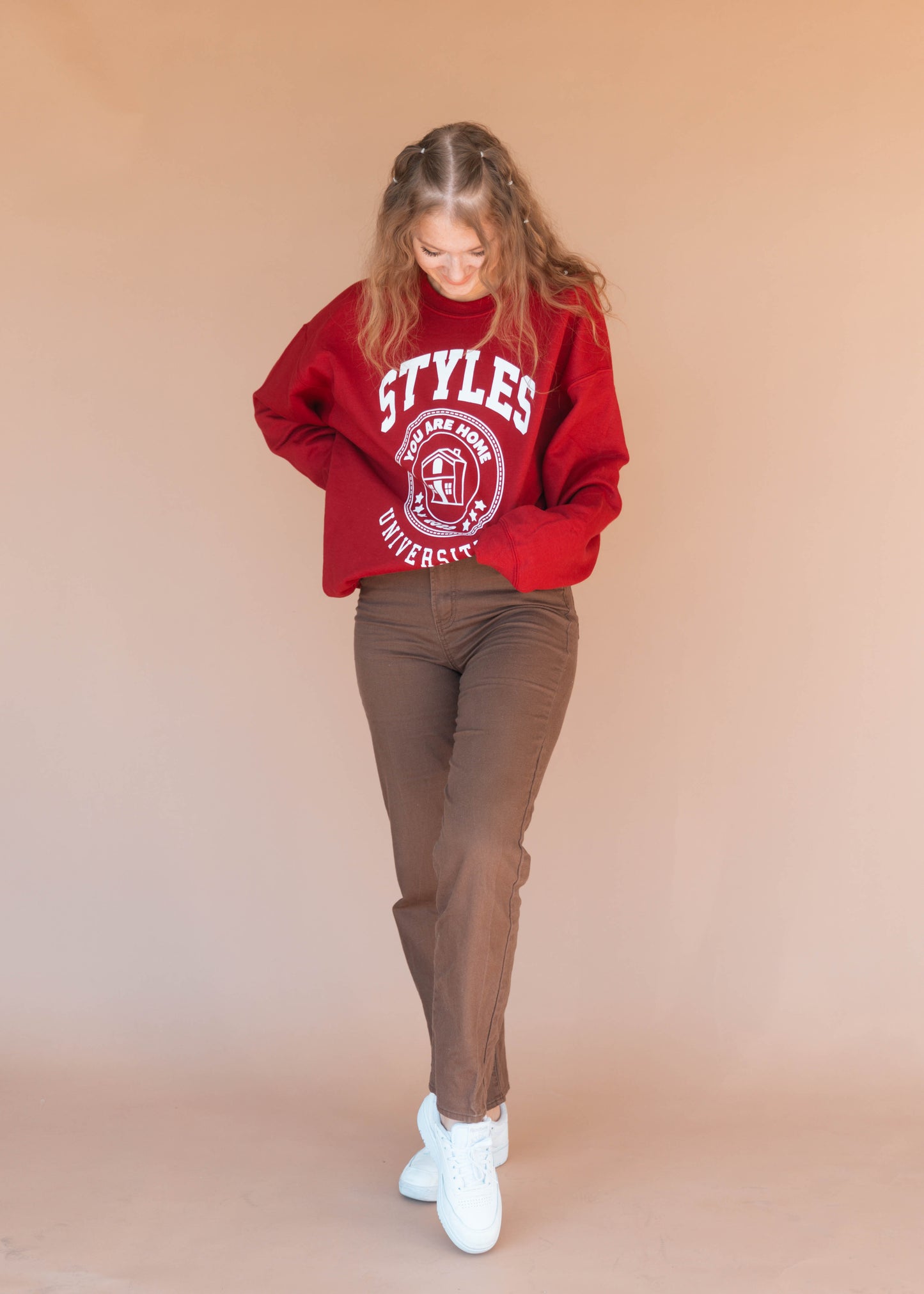 styles university crewneck