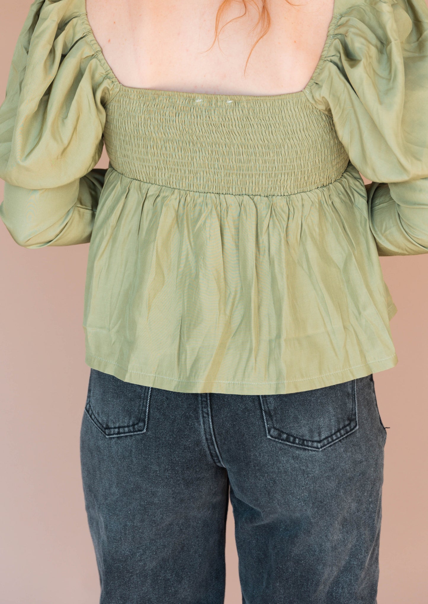 kiwi puff sleeve top