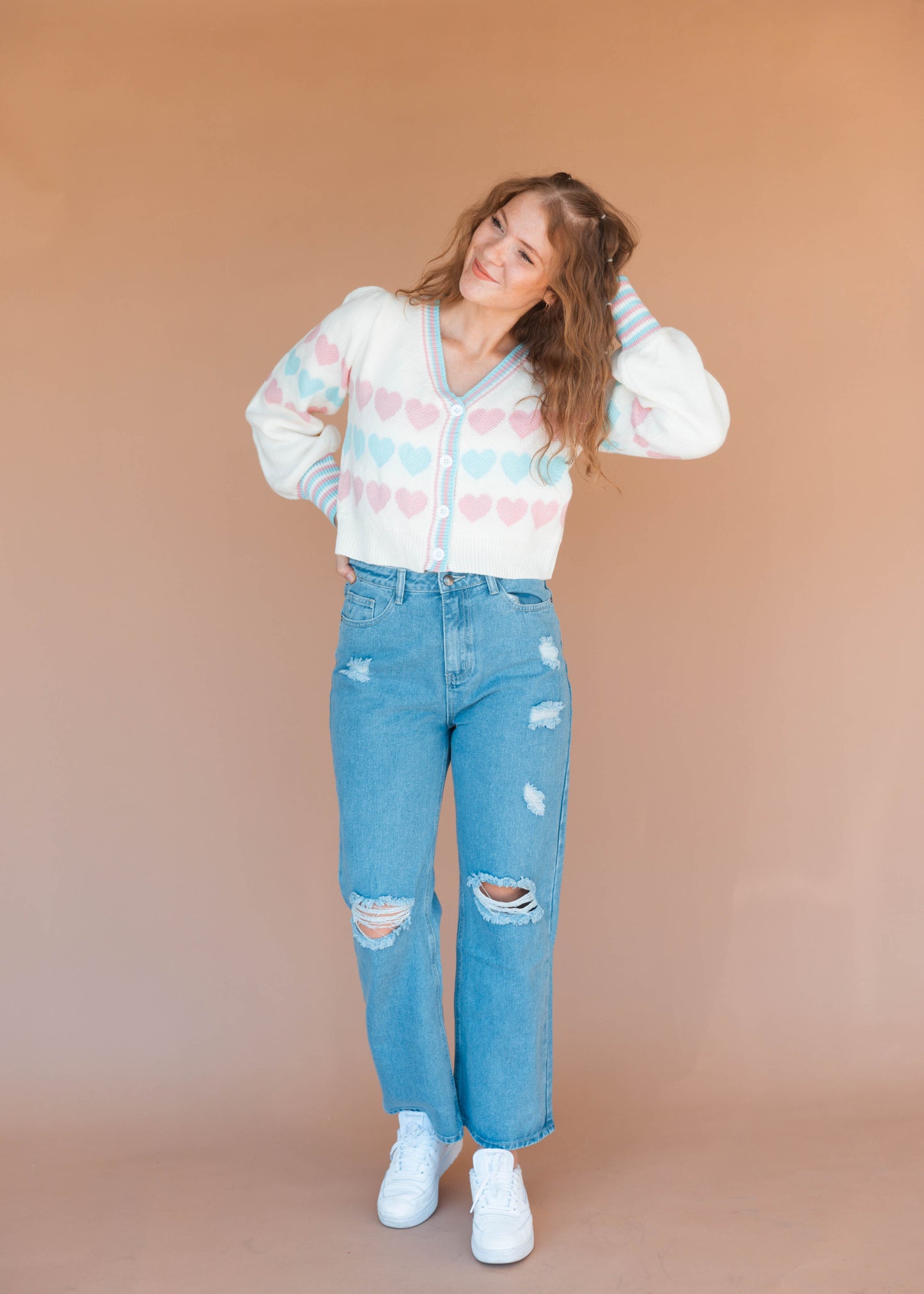 styles sweater in fine line colors