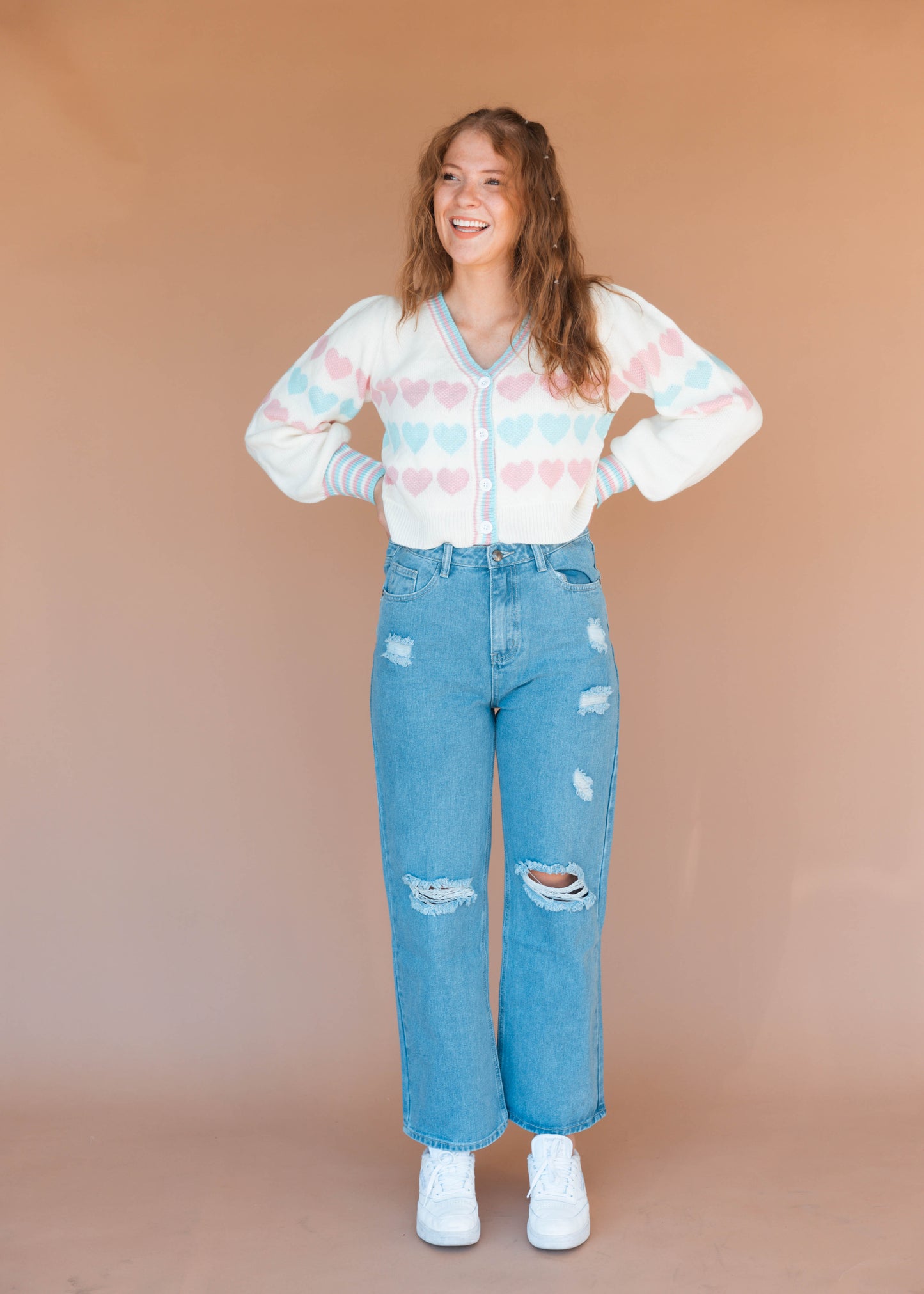styles sweater in fine line colors