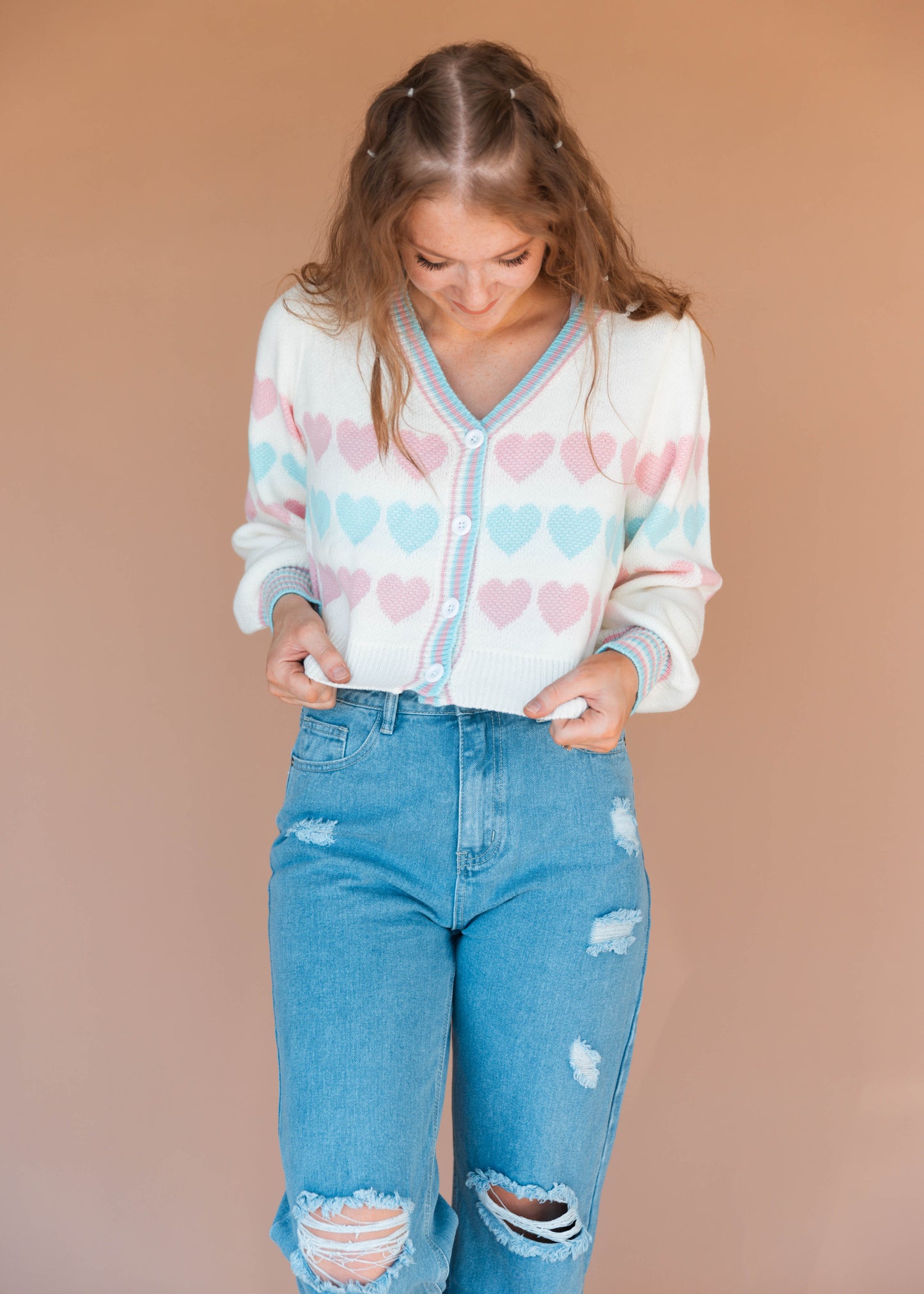 styles sweater in fine line colors