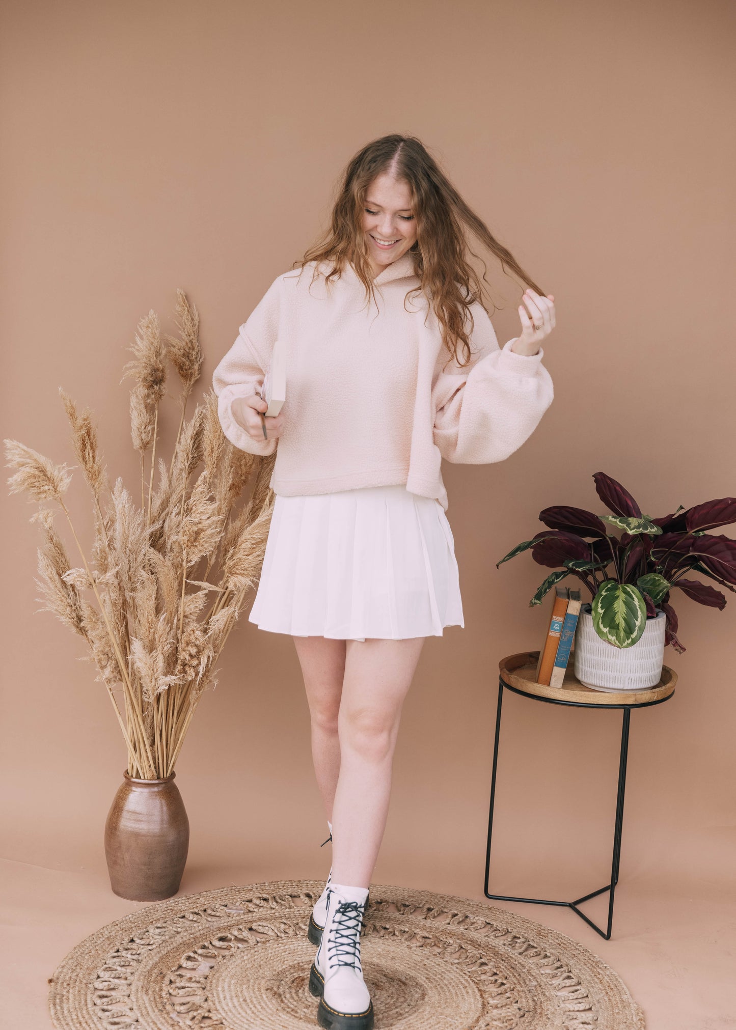 sunrises & spells sherpa in pink