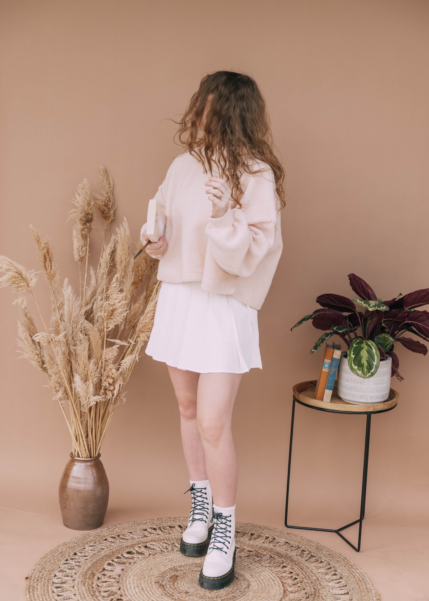 sunrises & spells sherpa in pink