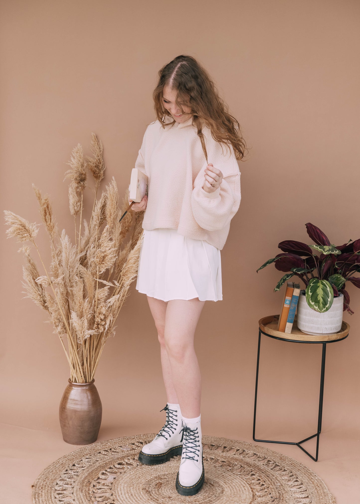 sunrises & spells sherpa in pink