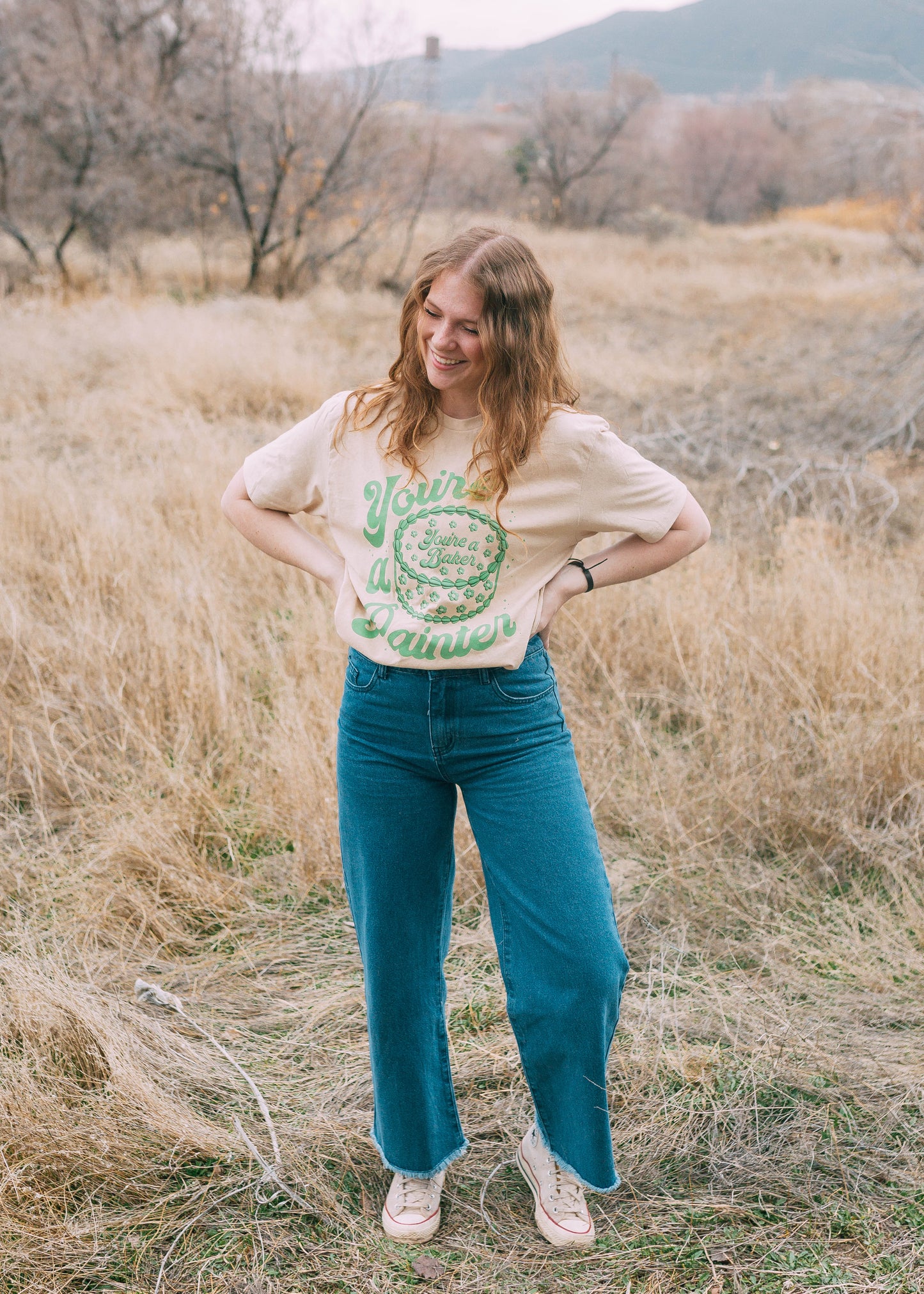 you're a painter, you're a baker tee in green